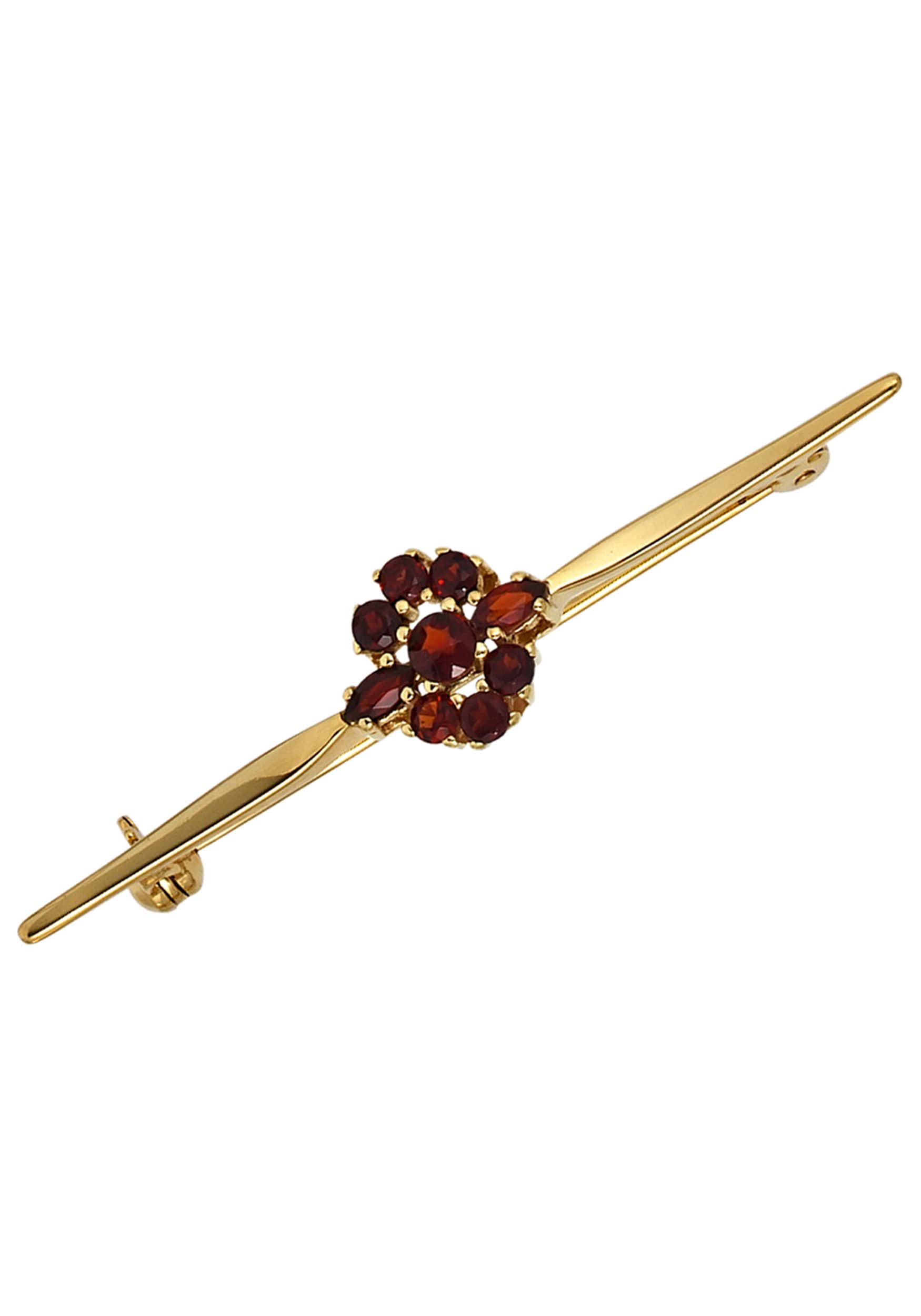 JOBO Brosche »Goldbrosche 49 mm« ()  9 Karat 375 Gold mit Granat