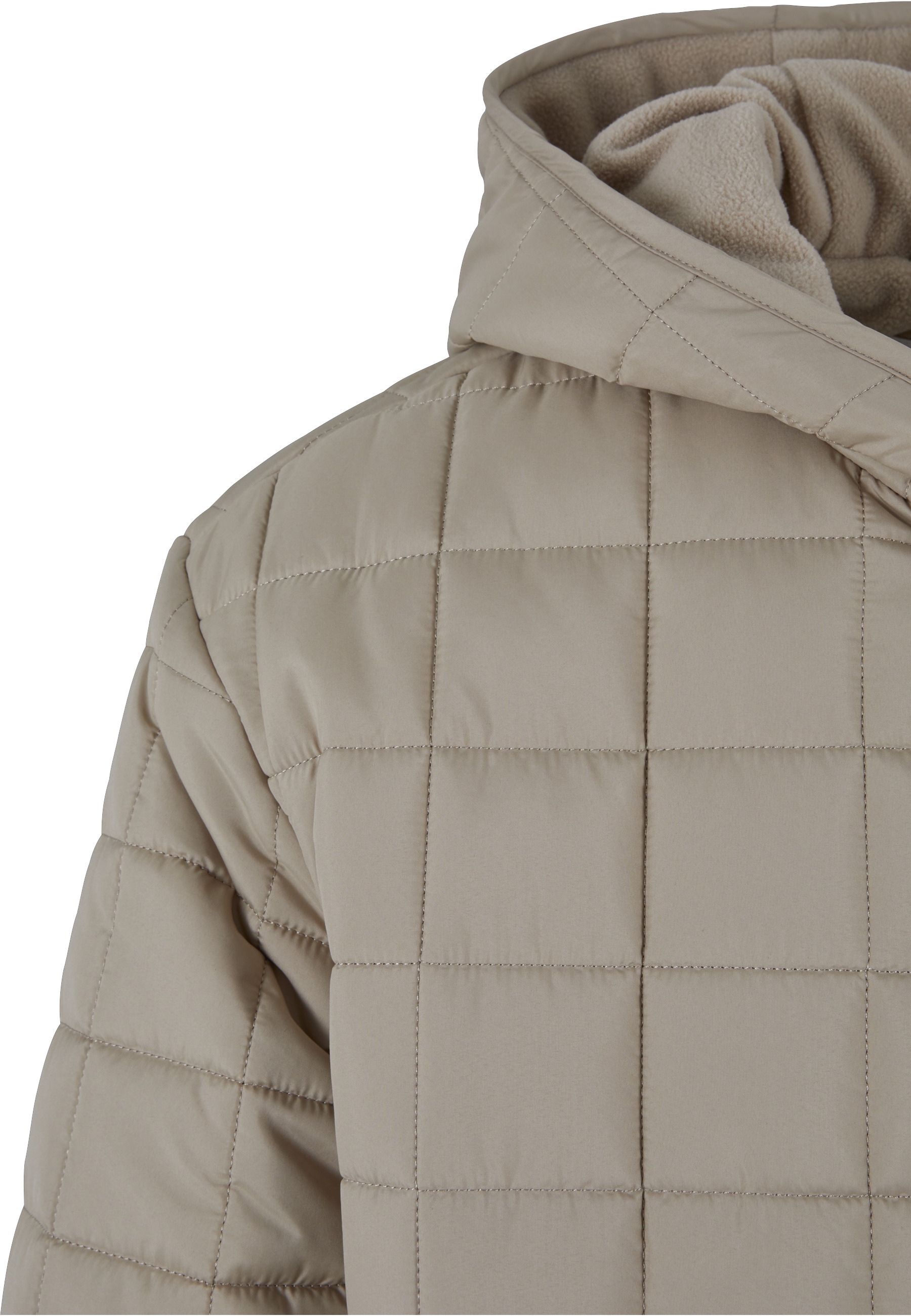 URBAN CLASSICS Winterjacke »Urban Classics Herren Polar Fleece Lined Parka« 1 Stk. tlg. mit Kapuze