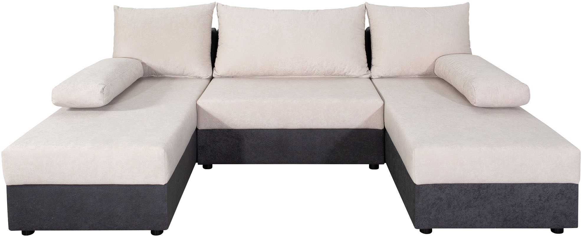 COLLECTION AB Wohnlandschaft »Pico U-Form, Breite 220, ohne Armlehne mit Schlaffunktion, Bettkasten«, Wohnlandschaft,2 X Ottomane,Polyätherschaum Polsterung