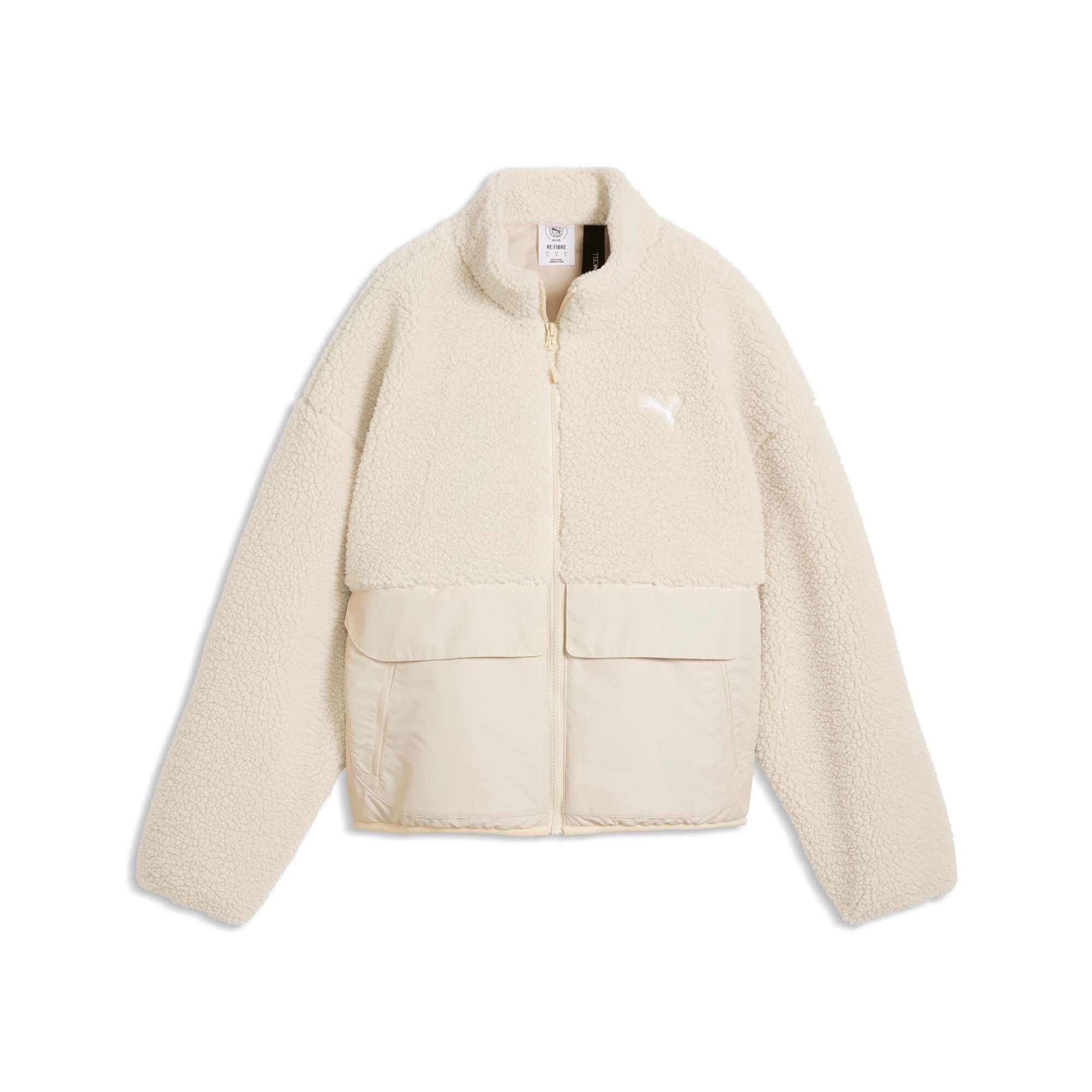 PUMA Wendejacke »REFIBRE SHERPA JACKET W« ohne Kapuze sportlicher Stil, mit Reißverschluss, mit Cargotasche, aus Rippware