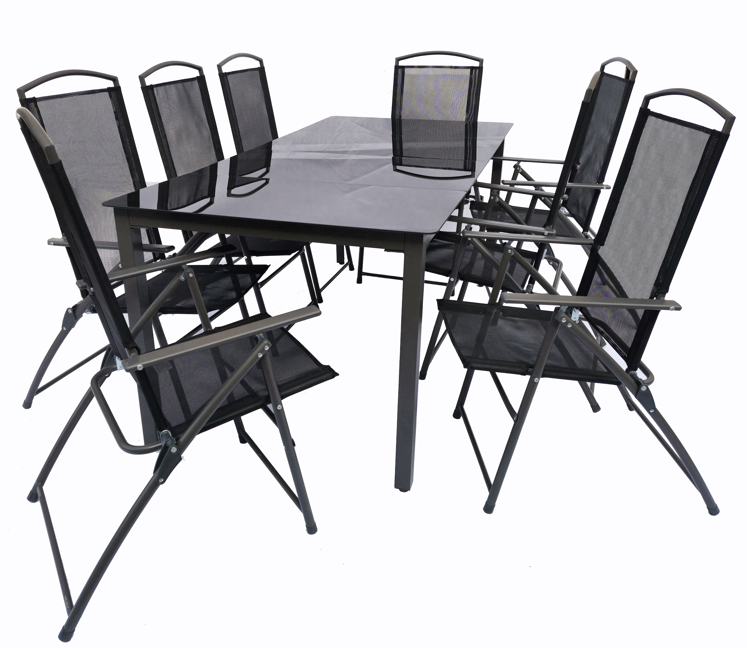 VCM Garten-Essgruppe "9-tlg Sitzgruppe Gartenmöbel Tisch Stühle Set 189S" 9 günstig online kaufen