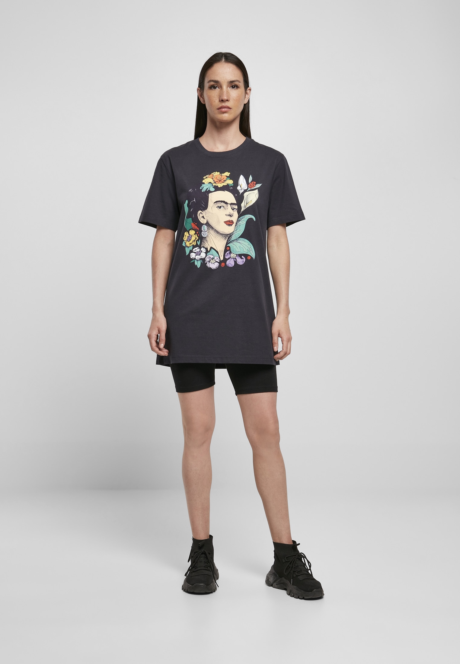 Merchcode Kurzarmshirt »Damen Ladies Frida Kahlo Flower Tee«, (1 tlg.)  kaufen | BAUR