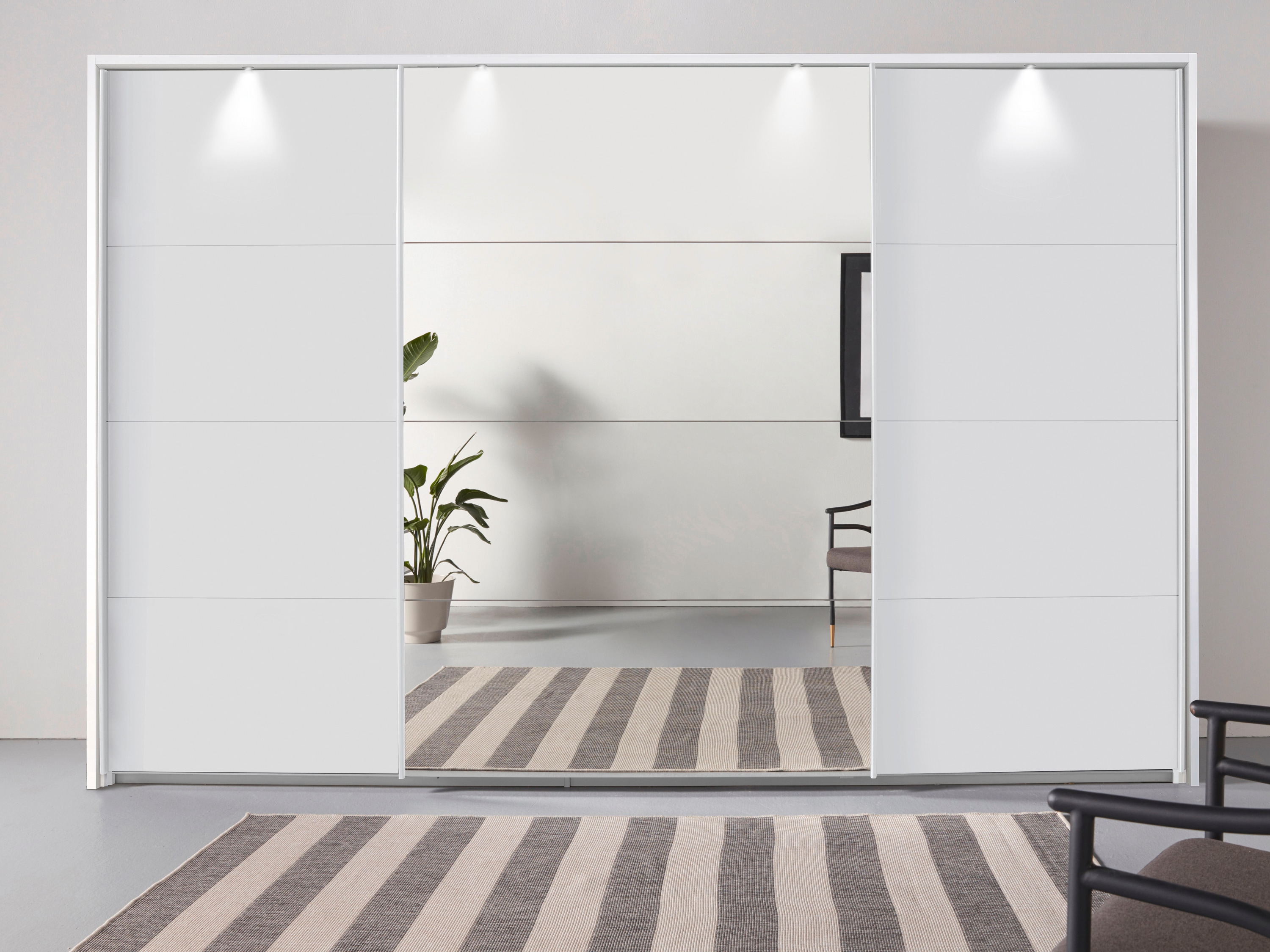 OTTO home Kleiderschrank "Mehrzweckschrank Aktenschrank Möbel Mietswohnung Schlafzimmer OTELI" Breiten 211/278/323/368 cm Höhen 214/233 cm, inkl. Passepartout optional mit Beleuchtung MADE IN GERMANY