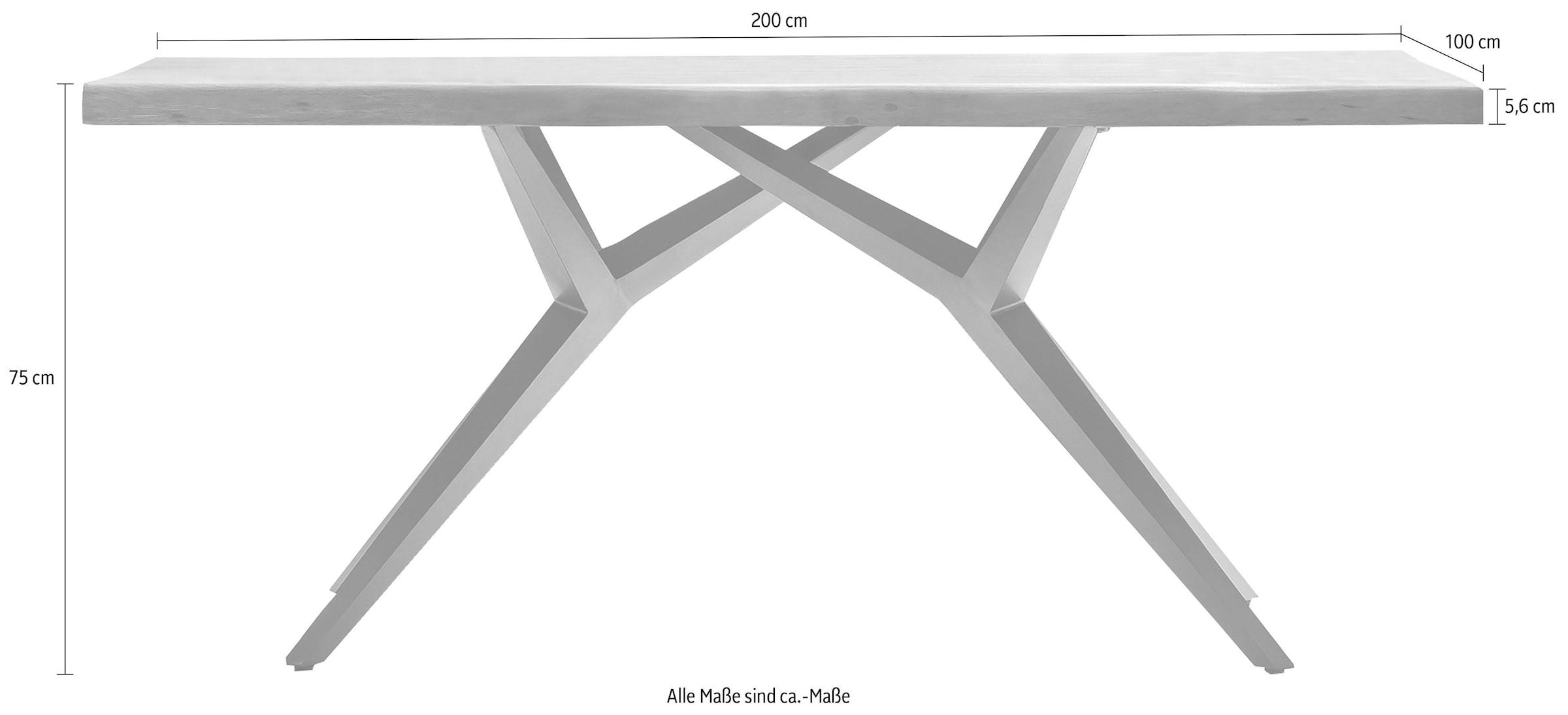 SIT Esstisch »Tables«, mit elegantem Metallgestell, Shabby Chic, Vintage