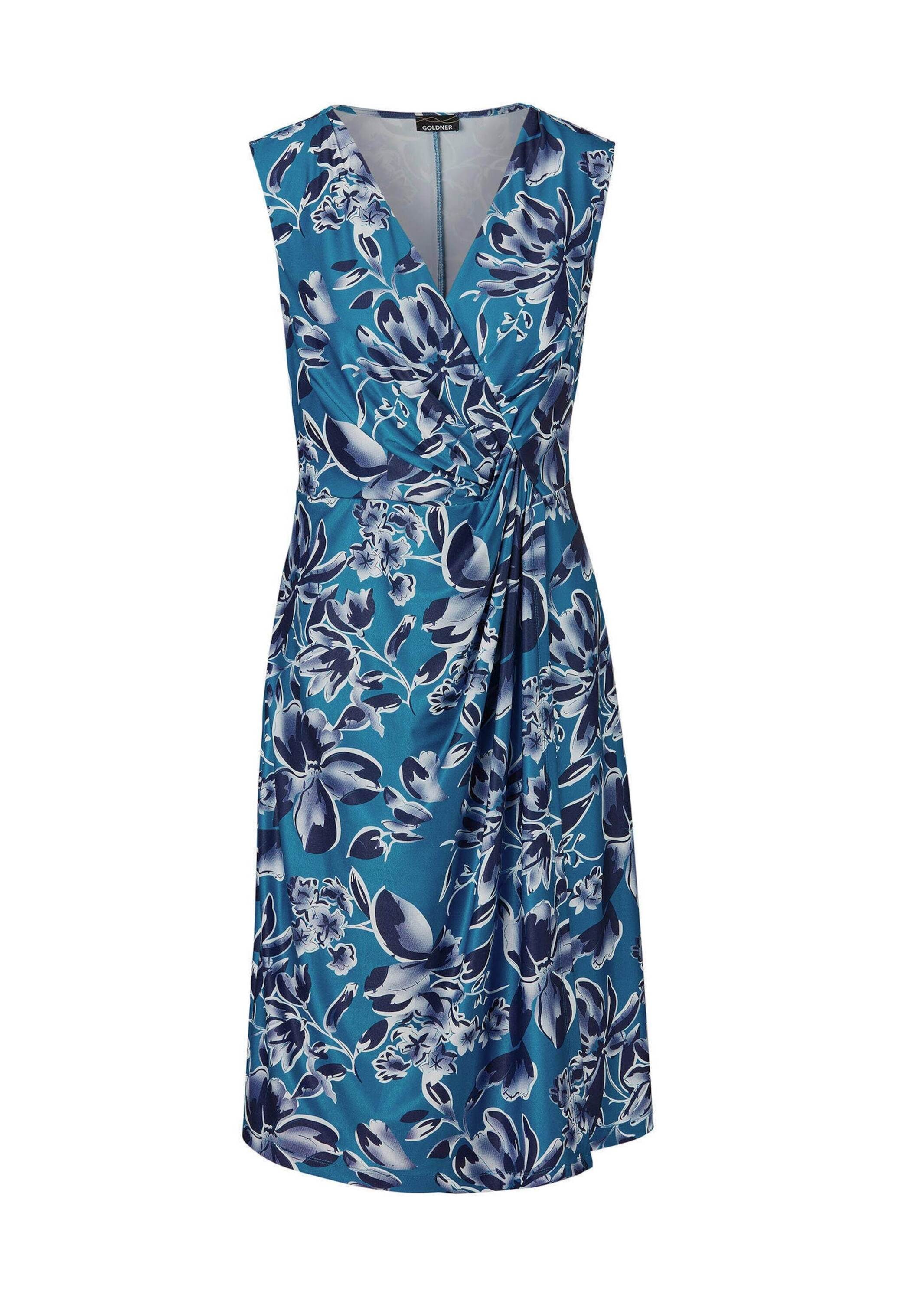 GOLDNER "Kleid in Wickeloptik" Dekorative Nähte