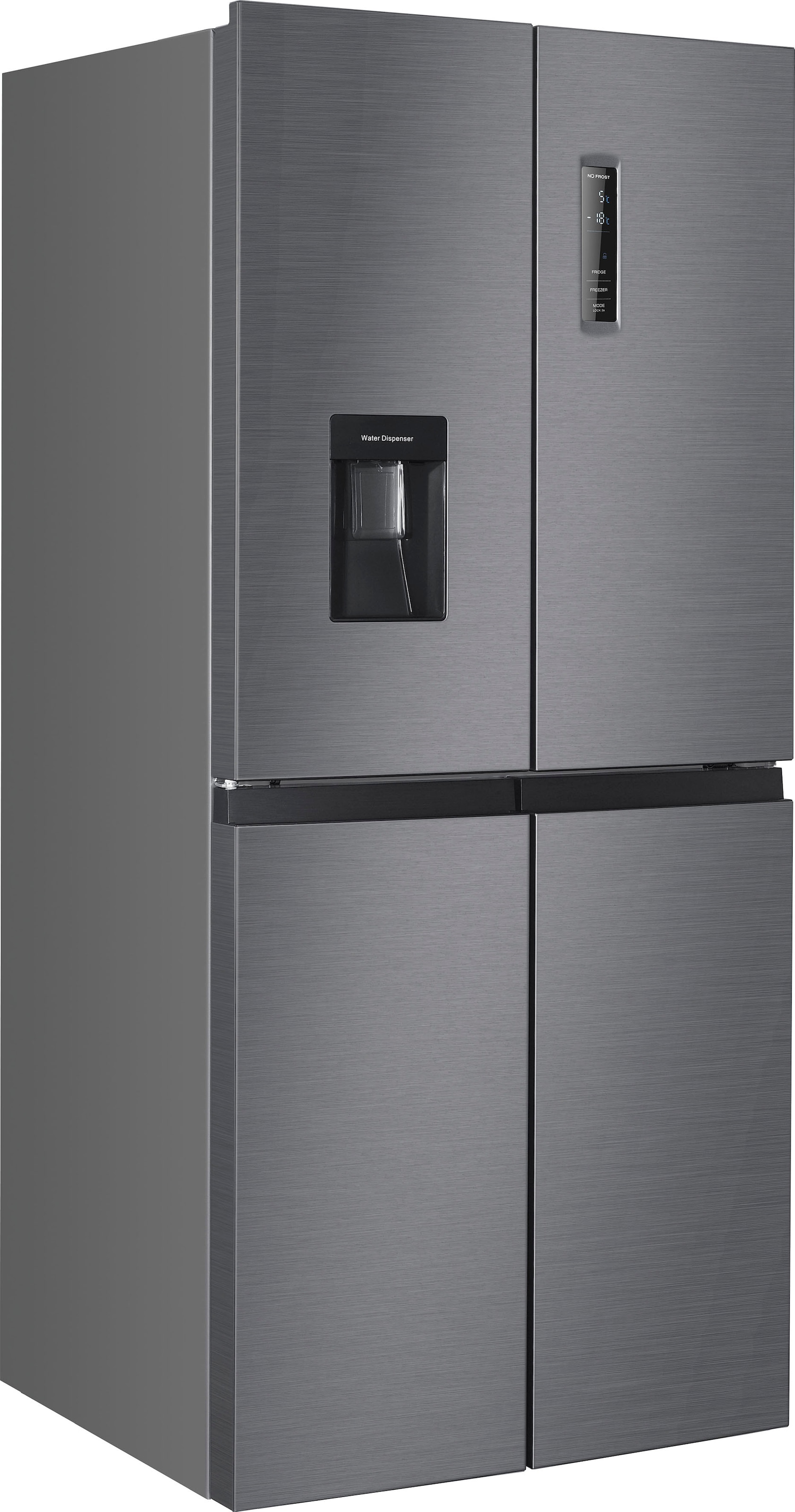 Hanseatic Multi Door »HCDB18080DWDI«, HCDB18080DWDI, 180 cm hoch, 79 cm breit, NoFrost, Wasserspender, Display, Türalarm