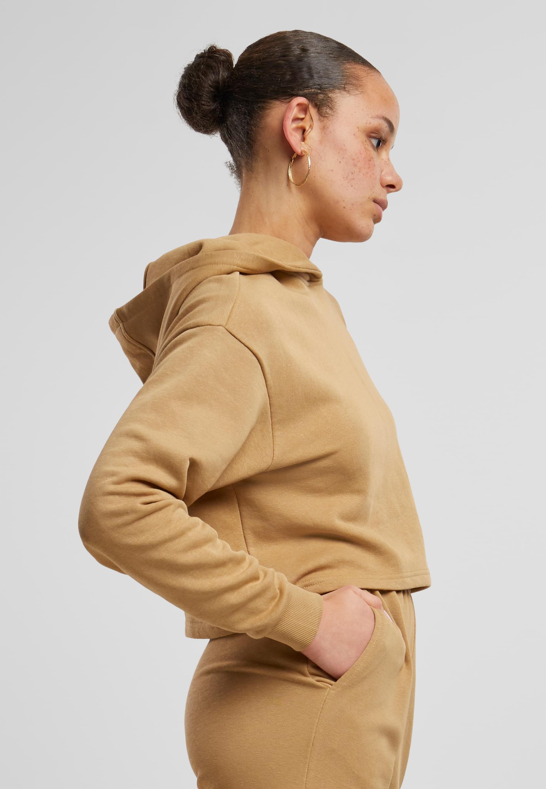 URBAN CLASSICS Kapuzenpullover »Urban Classics Damen Ladies Oversized Cropped Light Terry Hoodie«, (1 tlg.)