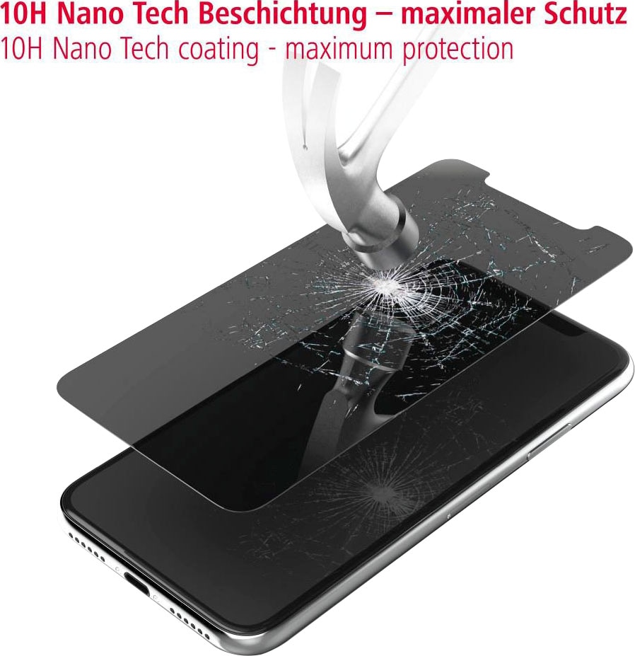Hama Displayschutzglas »3D-Full-Screen-Schutzglas für Apple iPhone 6/6s/7/8/SE 2020«, Verhindert unerwünschte Einblicke