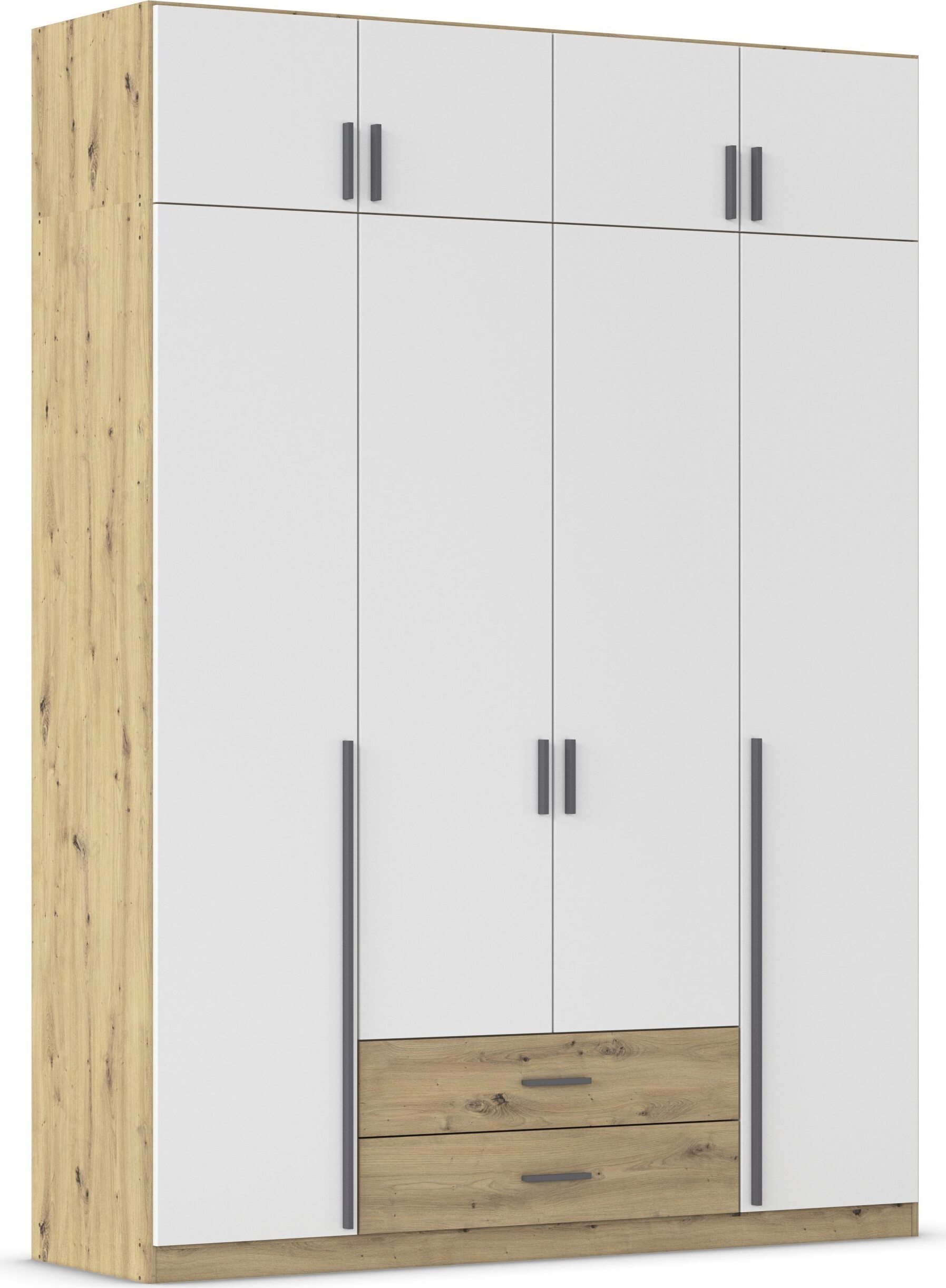 rauch Kleiderschrank "Schrank Garderobe Wäscheschrank GAMMA in 4 Breiten 91-226 cm" 3 verschiedene Ausstattungen BASIC/CLASSIC/PREMIUM (inkl. SOFT-CLOSE), mit Schubladen und Schrankaufsatz, schlichtes Design MADE IN GERMANY
