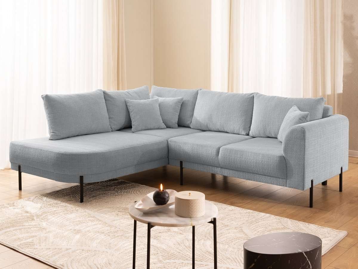 Home affaire Ecksofa "NELLIA L-Form mit Ottomane rechts oder links bestellbar, Breite 231 cm" enthält 5 Rückenkissen, angenehmen Sitzkomfort, belastbar bis 480kg