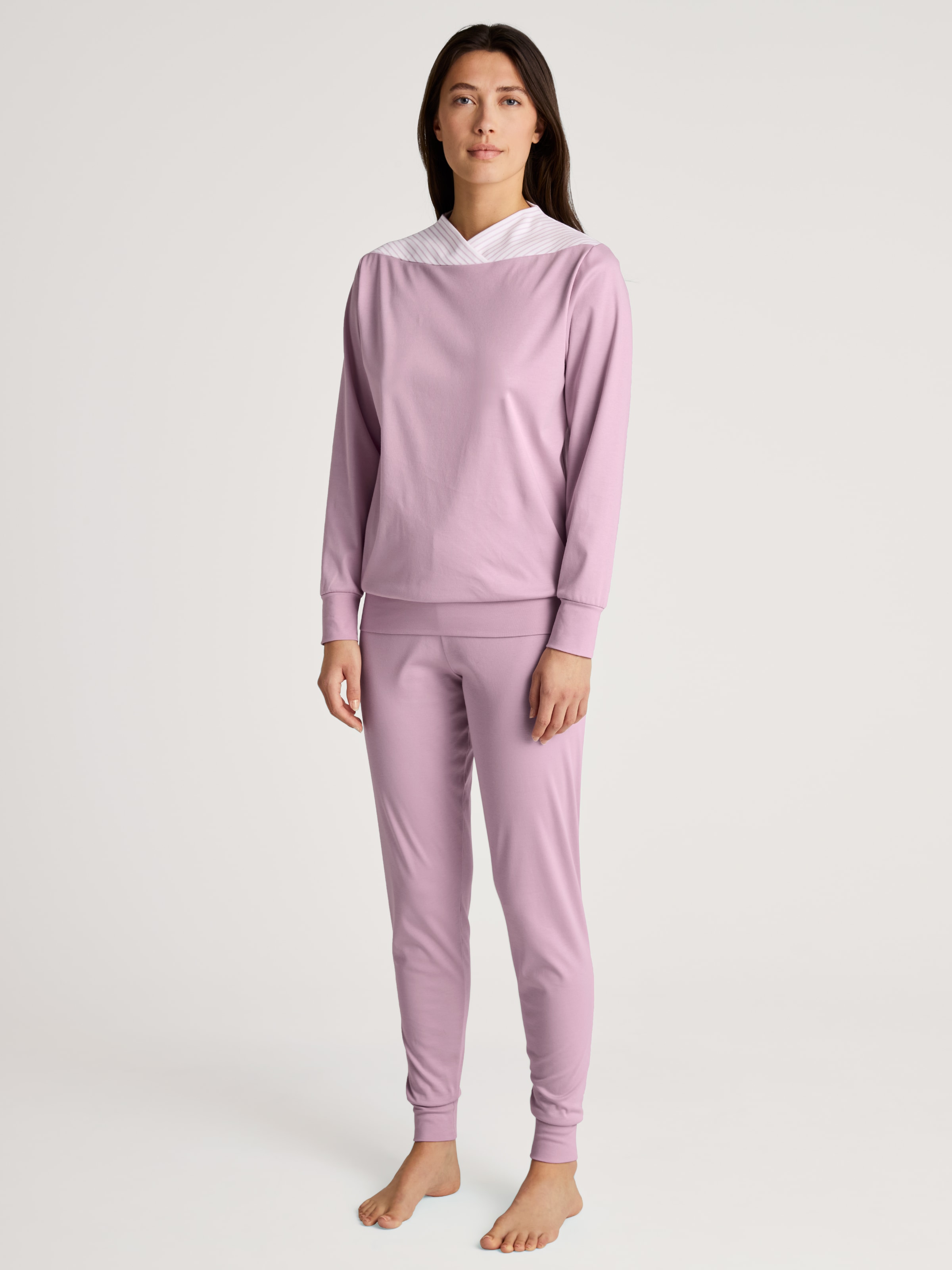 CALIDA Schlafanzug "Soulmate", (2 tlg.), Langarm, Pure Cotton, weich, beque günstig online kaufen