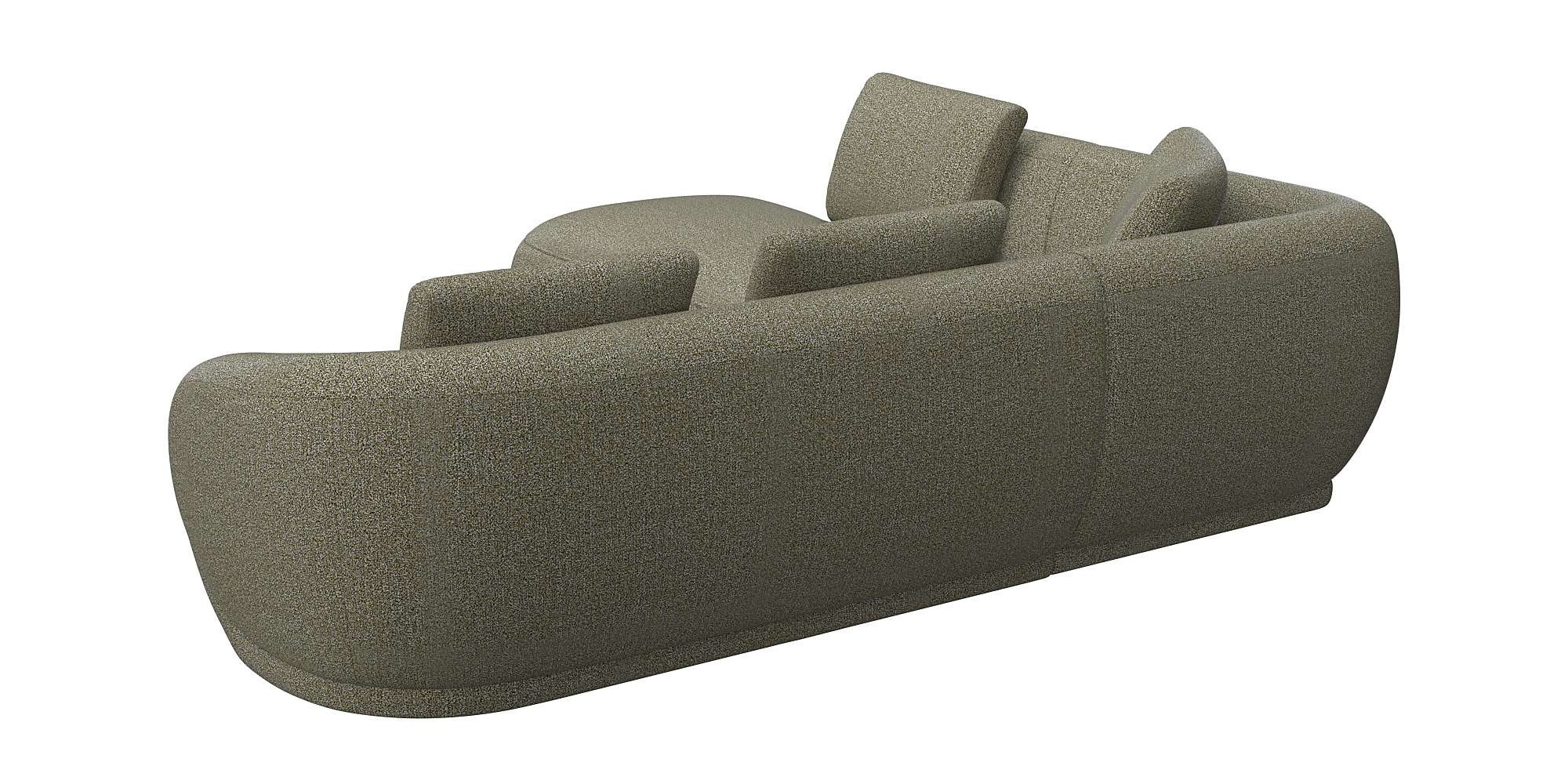 Thumbnail - FLEXLUX Ecksofa "Torino, rund, L-Form, Sofa-Ecke mit Ottomane" Modernes, organisches Sofa-Design, Kaltschaum, Wellenunte...