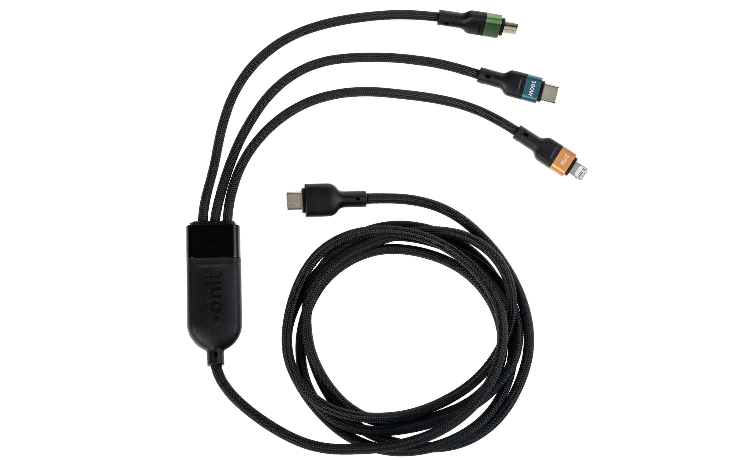 onit USB-Kabel »2.0-Kabel - Lightning/USB-C/Micro-USB B, 2 m« 200 cm Multiadapterkabel mit einer Ladeleistung von bis zu 100 W