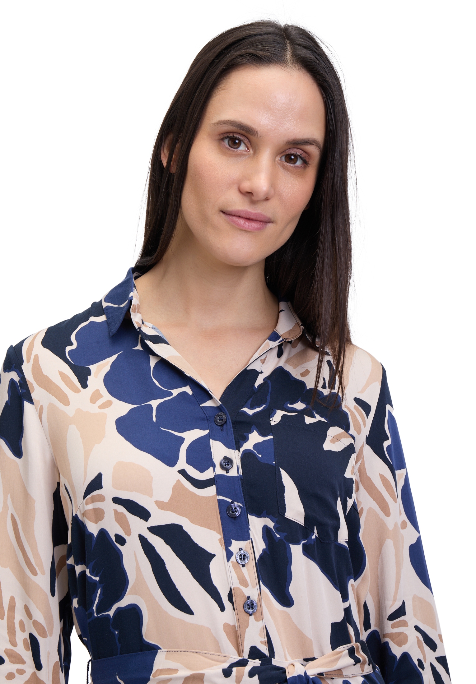 Betty Barclay Hemdblusenkleid »Betty Barclay Damen Hemdblusenkleid mit Bindegürtel«, Form