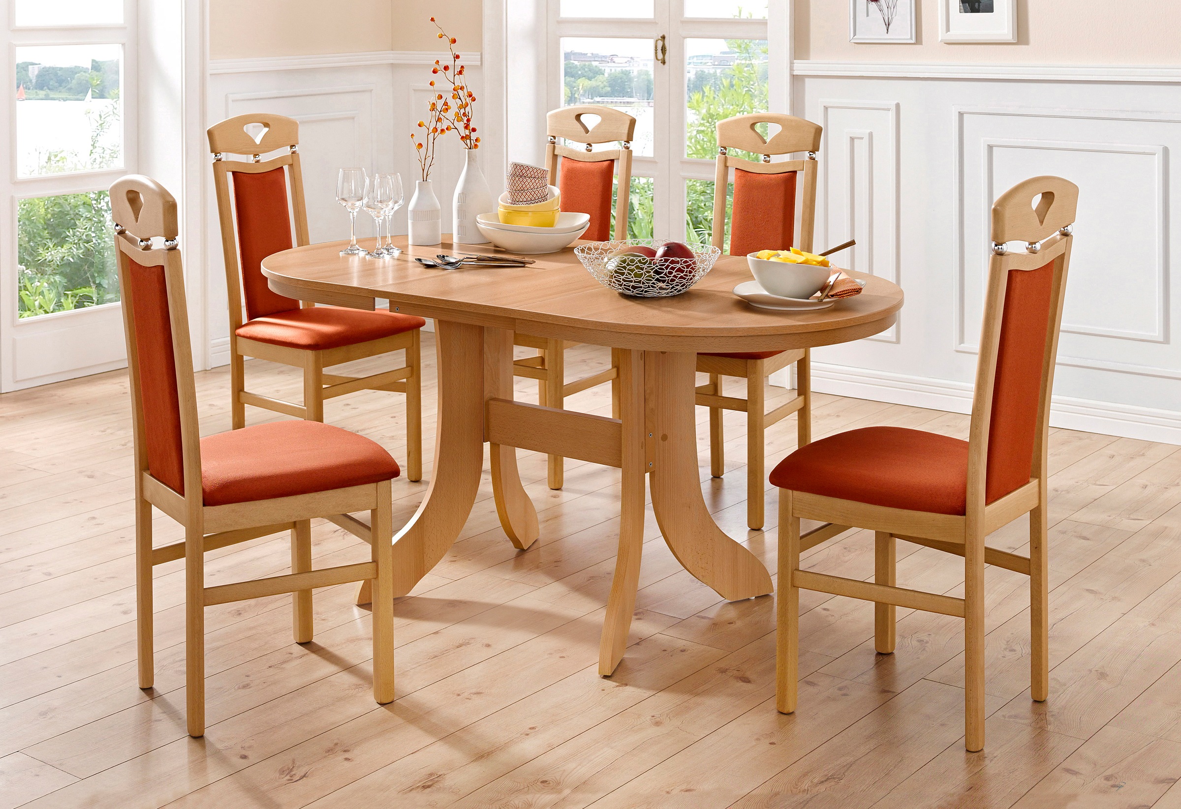 Home affaire Esszimmerstuhl "Berta Küchenstuhl" (Set) 2 Stk.Bezug in Microf günstig online kaufen