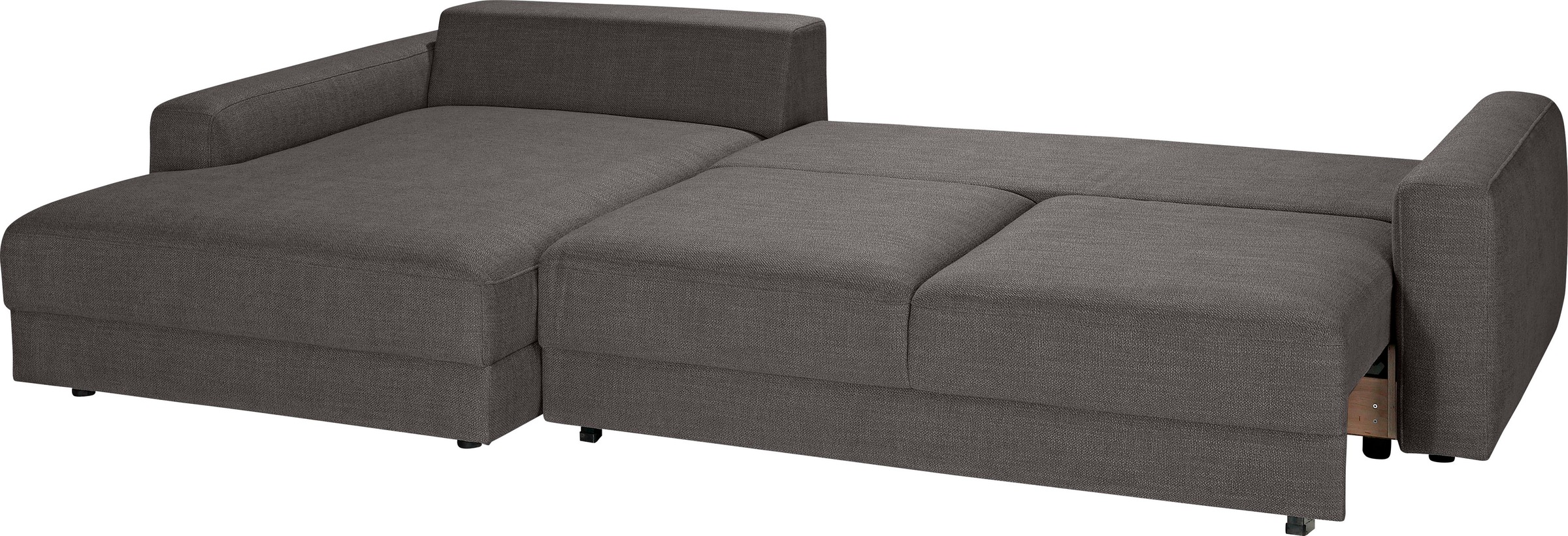 TRENDMANUFAKTUR Ecksofa »Bourbon II, hoher Sitzkomfort, extrabreite Recamiere für Relaxkomfort«, wahlweise mit Bettfunktion und Bettkasten, zeitlos und elegant, L-Form
