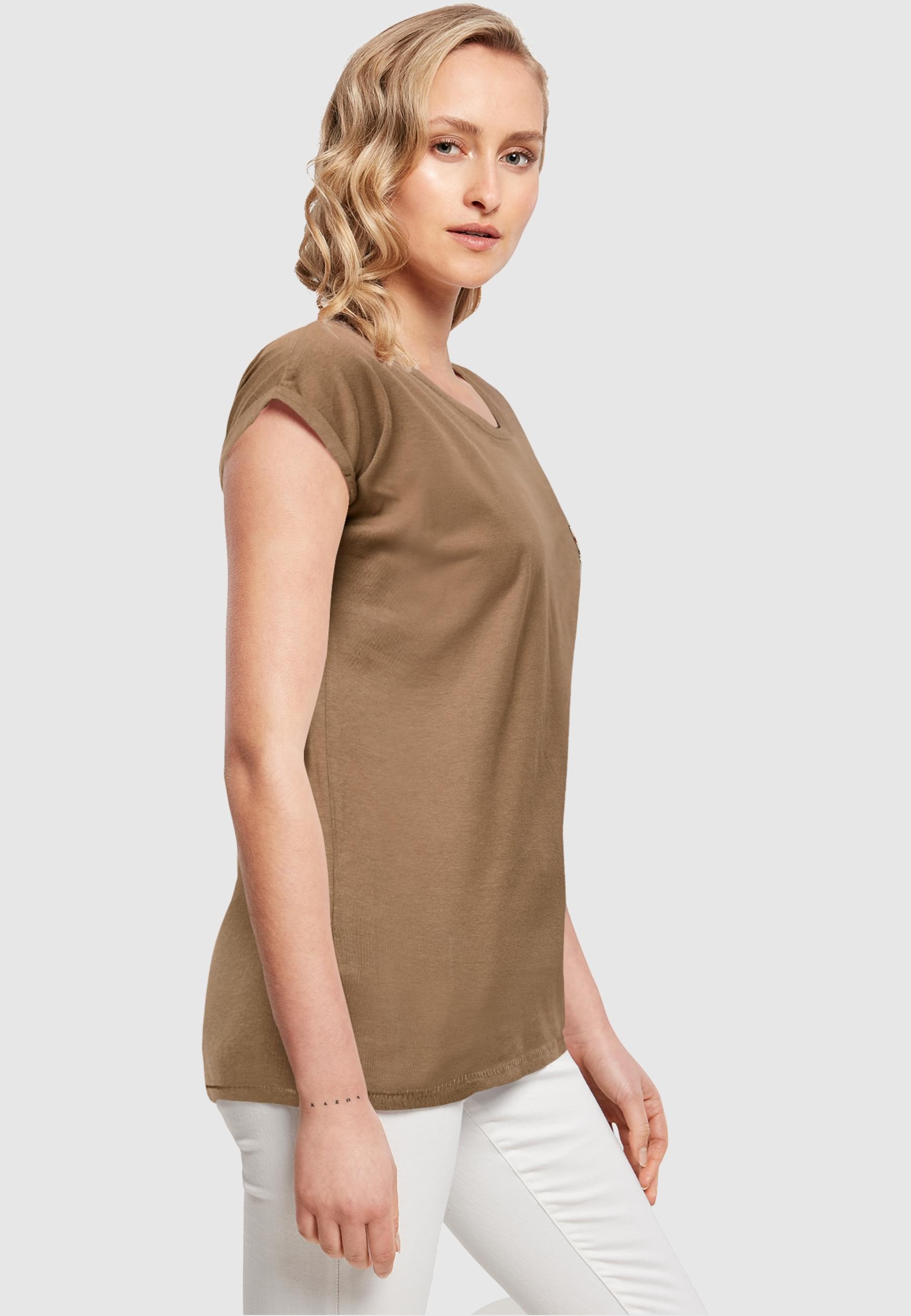 Merchcode T-Shirt »Merchcode Damen Ladies Pizza Comic Extended Shoulder Tee«, (1 tlg.)