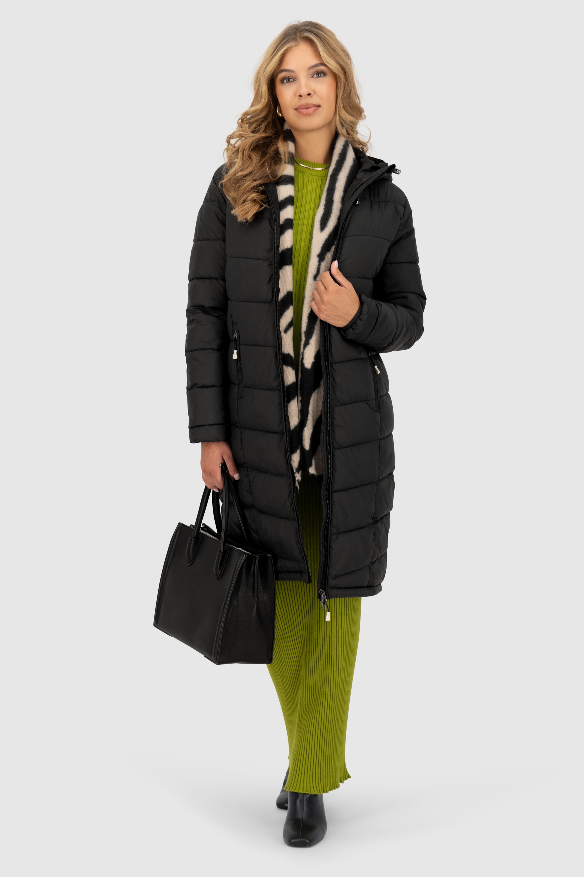 Alife & Kickin Steppjacke »Damen FrancesAK A«, mit Kapuze, Ultraleichter Damen Steppmantel Kapuze mit regulierbarem Gummiband