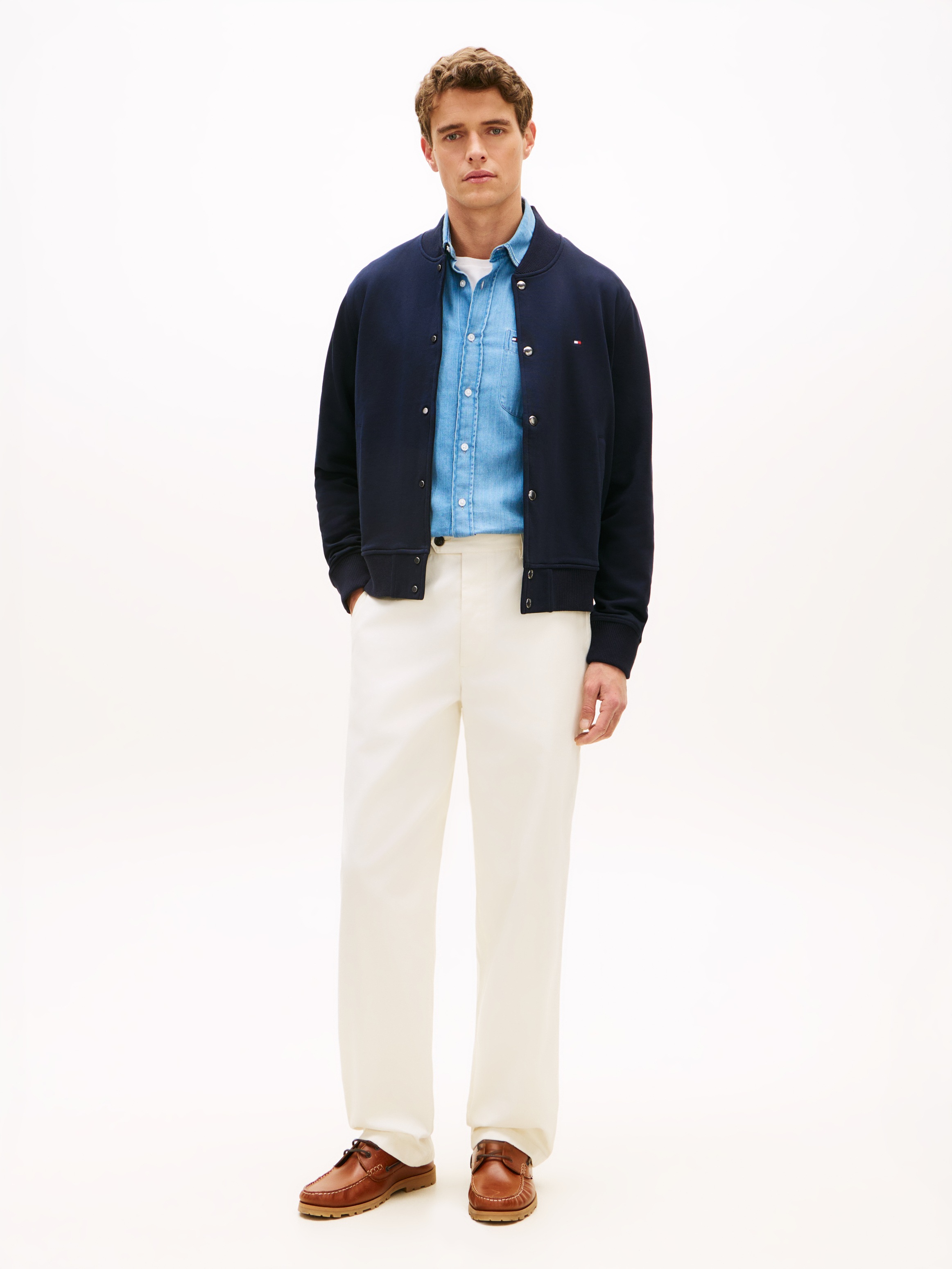 Thumbnail - Tommy Hilfiger Bomberjacke "ESSENTIAL TERRY" ohne Kapuze Regular fit