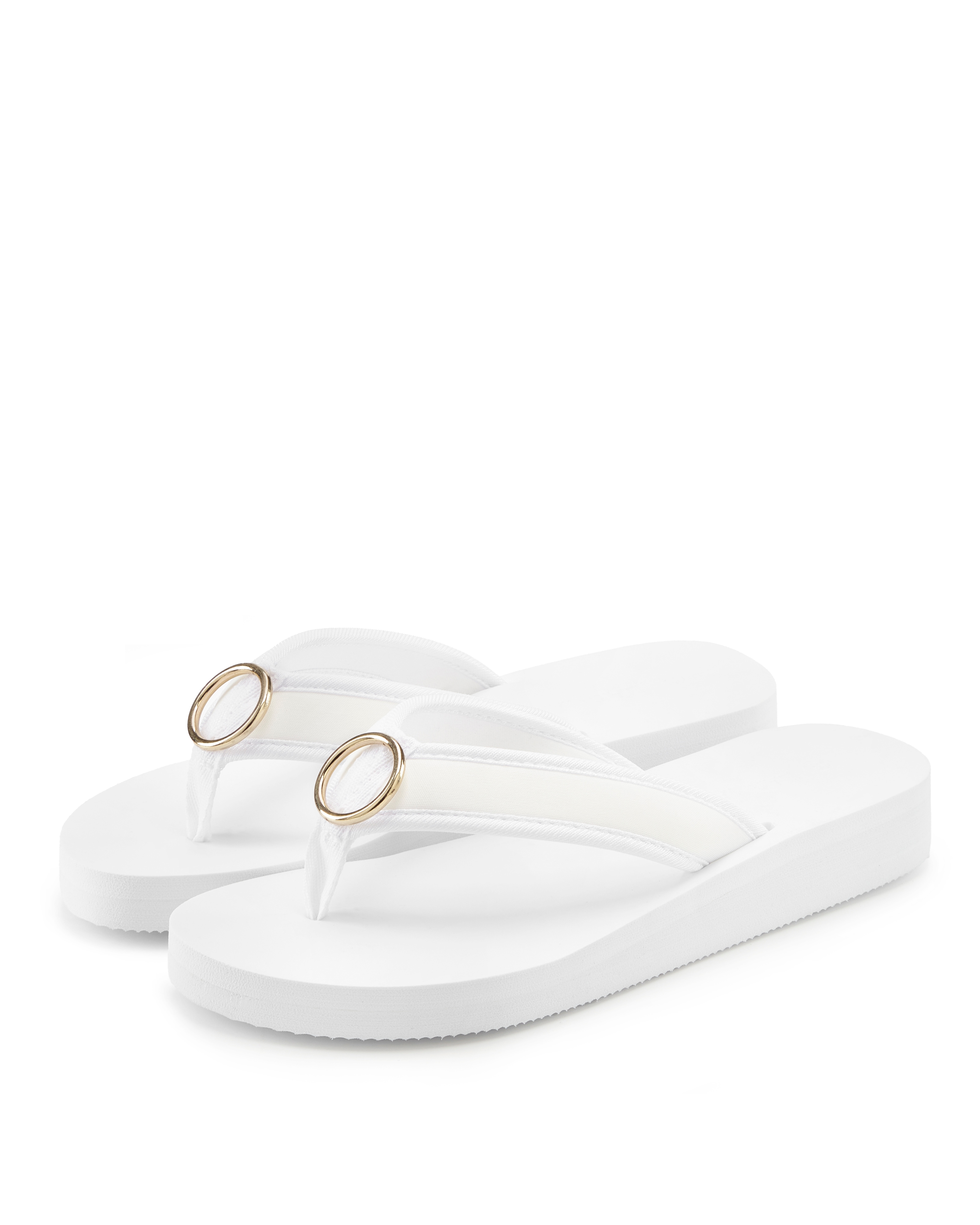 LASCANA Badezehentrenner "Sandale, Badeschuh, Pantolette, Badelatsche, Flip Flop, Sommerschuh," Zehentrenner mit Ringapplikation "Italy" VEGAN