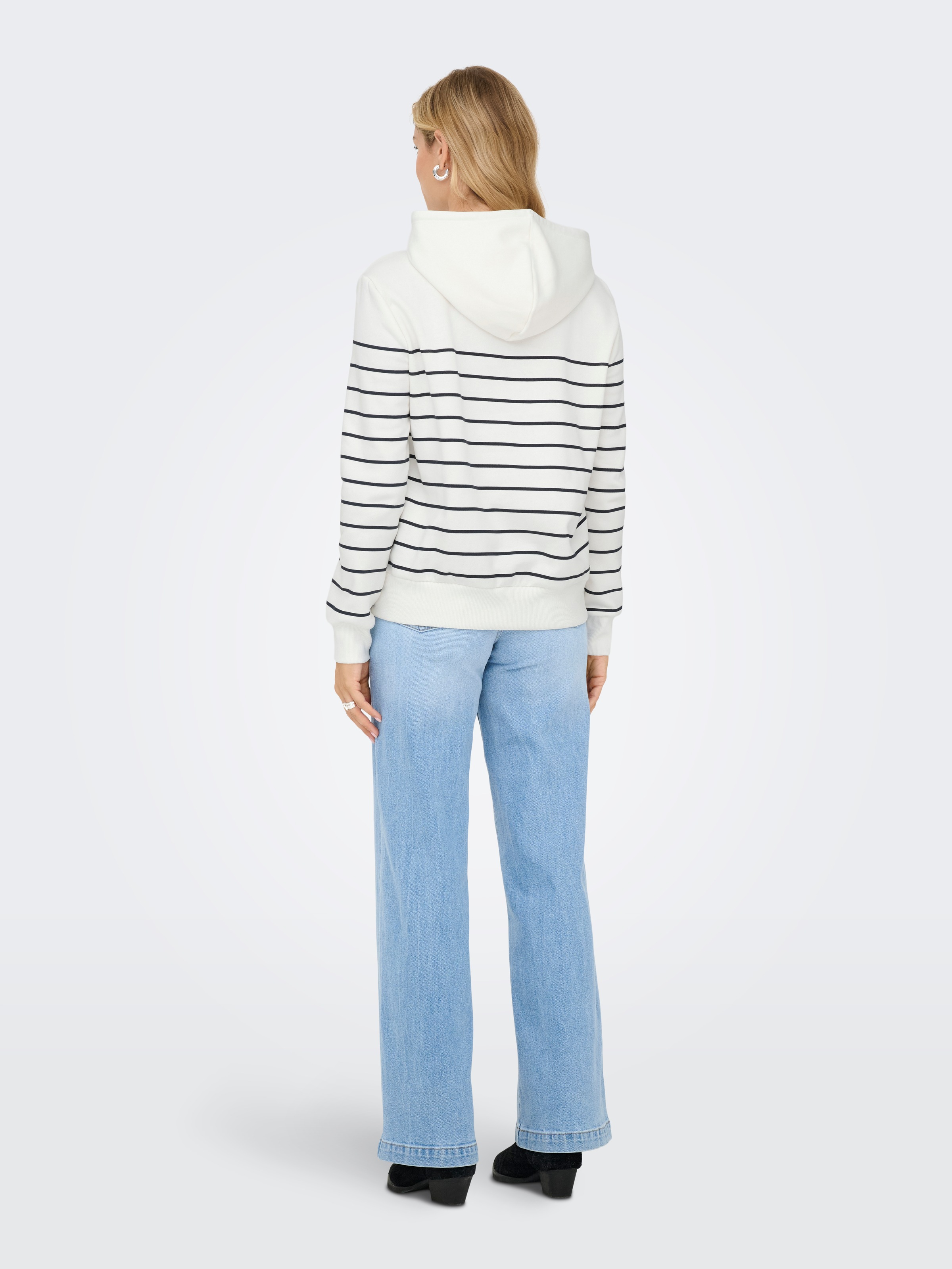 ONLY Kapuzensweatshirt »ONLADELLE L/S STRIPE HOOD SWT«
