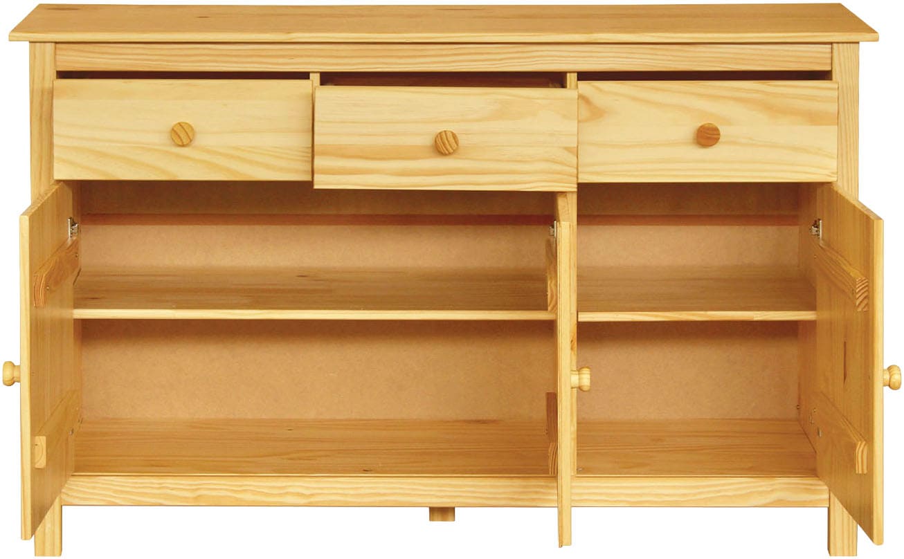 Möbilia Sideboard »Sideboard« Schubladen mit Metallschienen