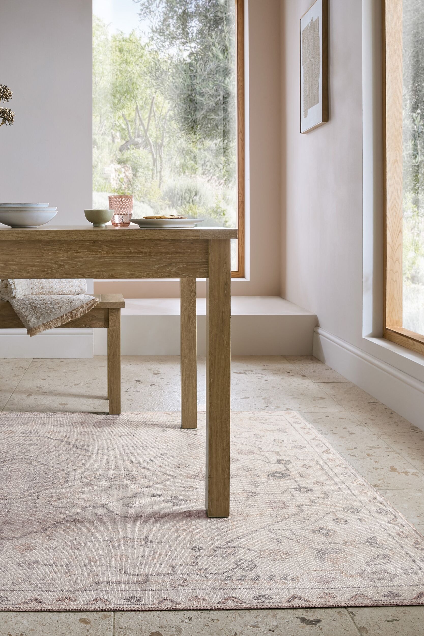 FLAIR RUGS Teppich »Teo«, rechteckig, 4 mm Höhe, Waschbarer Traditioneller Teppich