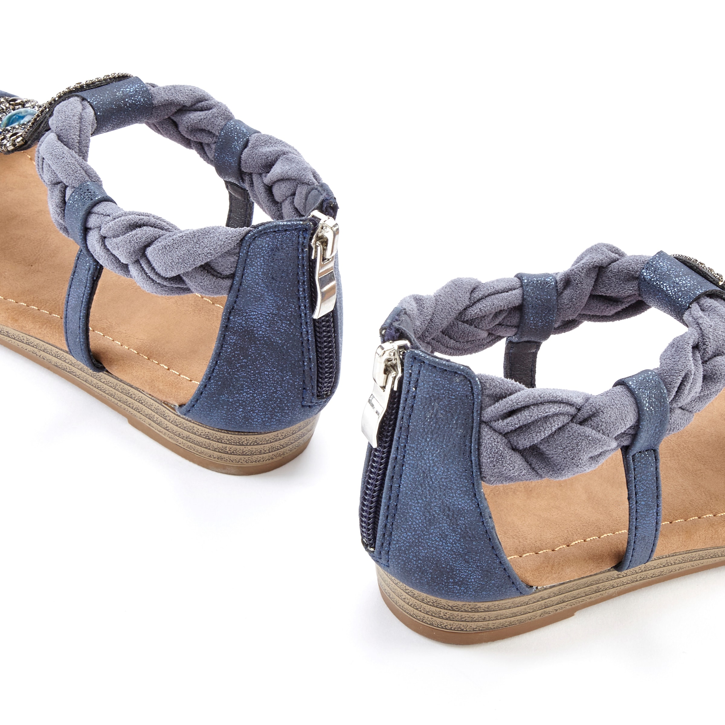 Vivance Sandale »Sandalette, Sommerschuh, offener Schuh«, mit Glitzersteinchen VEGAN