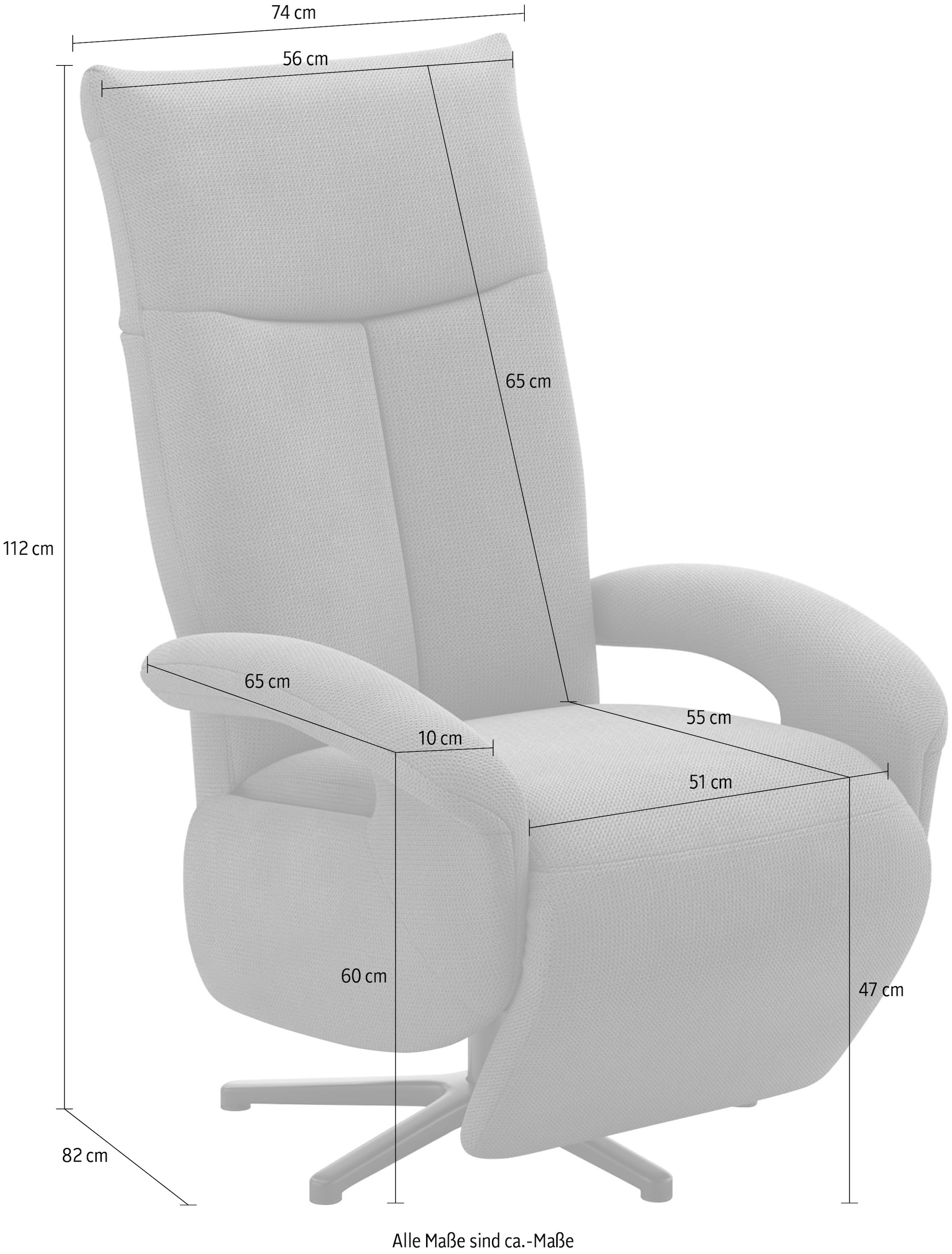 sit&more TV-Sessel »TV Emely«, wahlweise manuell oder elektrischer Funktion mit Akku