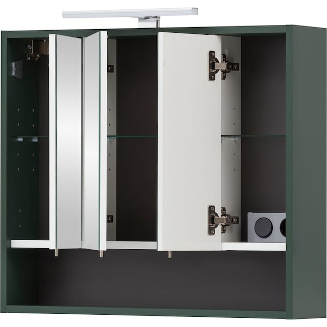 Schildmeyer Spiegelschrank »Kent«, Badmöbel. Breite 70 cm, LED-Beleuchtung  und Schalter-/Steckdosenbox | BAUR