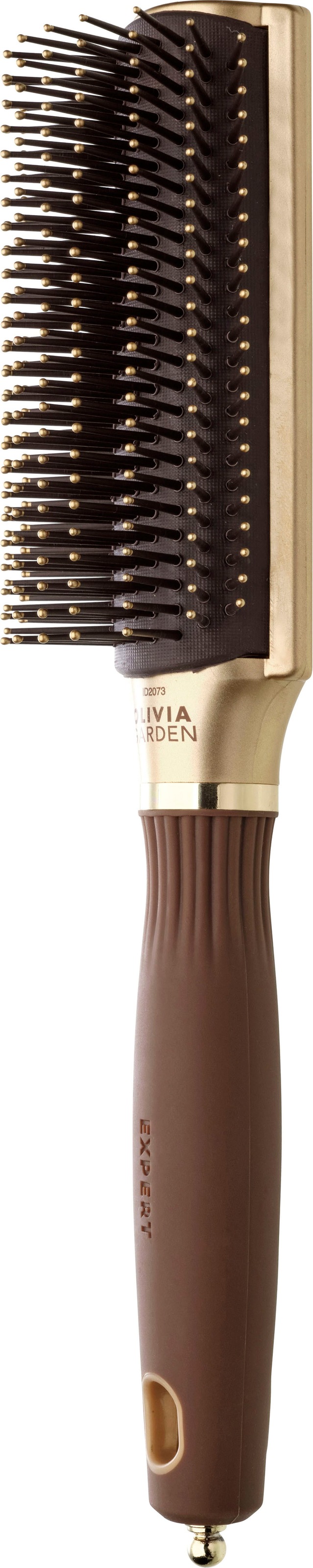 OLIVIA GARDEN Plaukų šepetys »EXPERT STYLE CONTROL Nylon Bristles Gold&Brown«