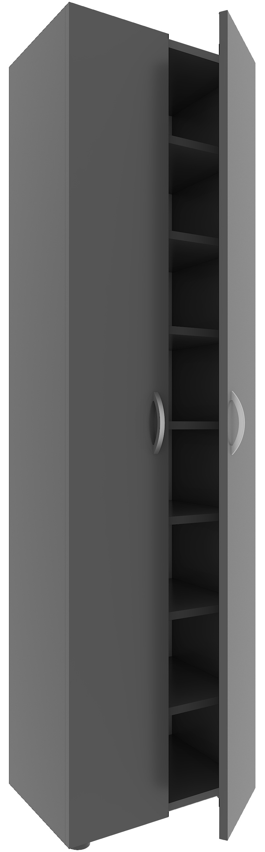 VCM Schuhschrank »VCM Holz Schuhschrank | Maße: H. 173 x B. 49 x T. 30 cm | Allzweckschrank | 8 Fächer | 2 Drehtüren ¿ Ulas«, (1 St.)