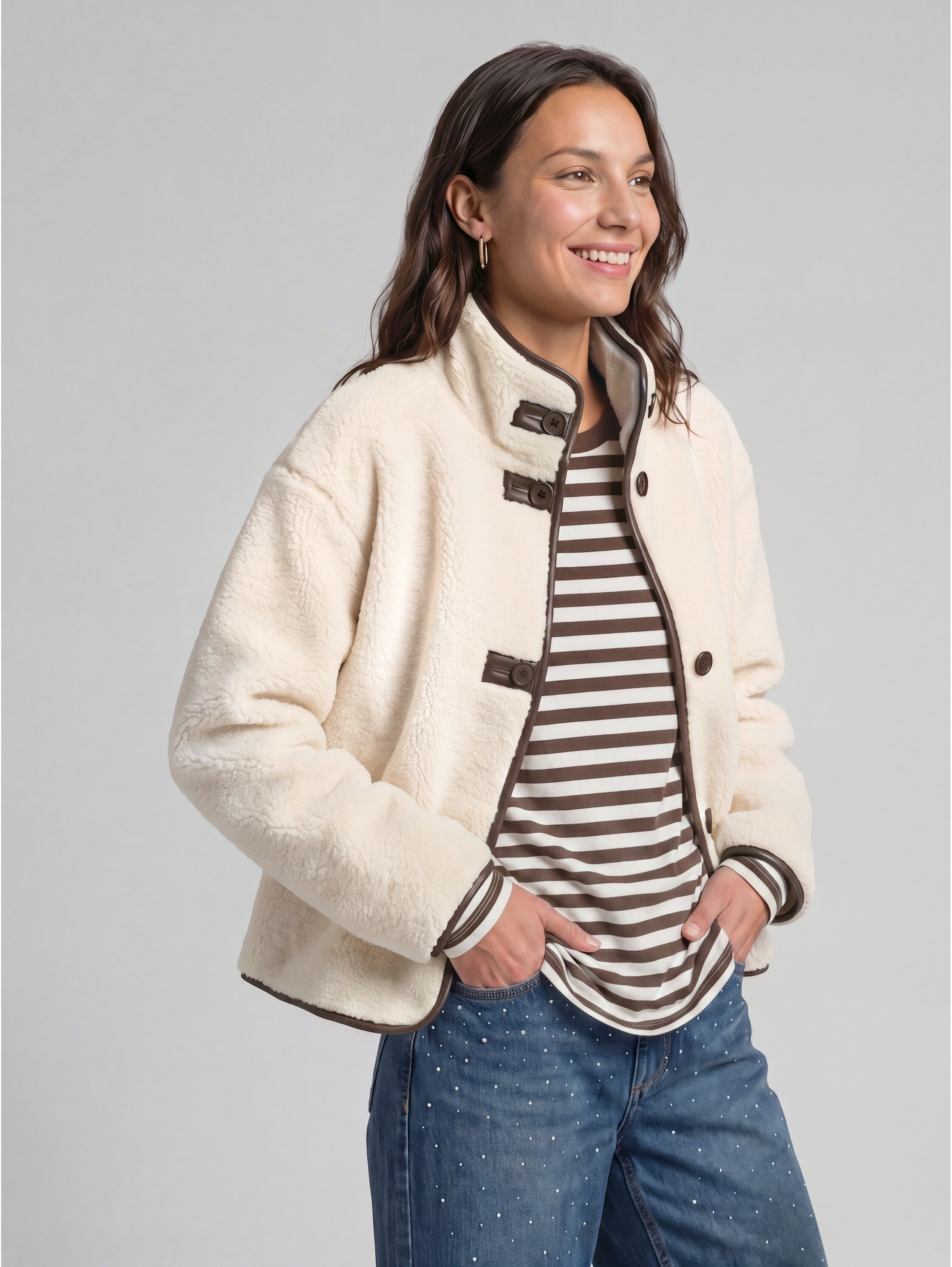 TOM TAILOR Denim Cabanjacke ohne Kapuze