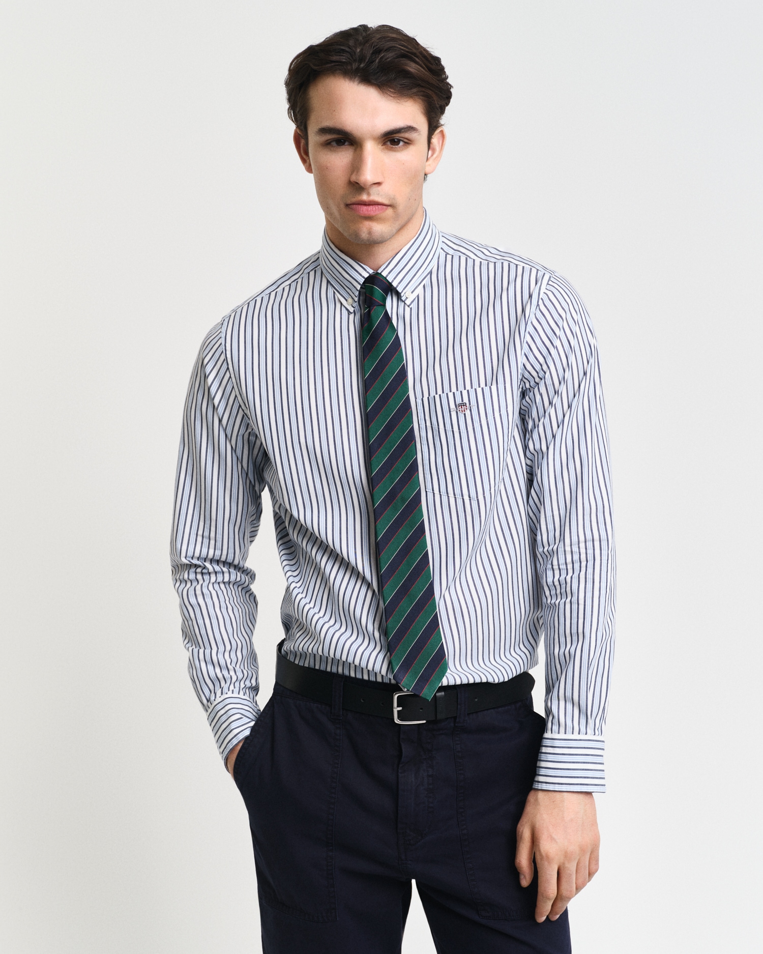 Gant Langarmhemd "REG POPLIN STRIPE SHIRT", Regular Fit Popeline Hemd mit S günstig online kaufen