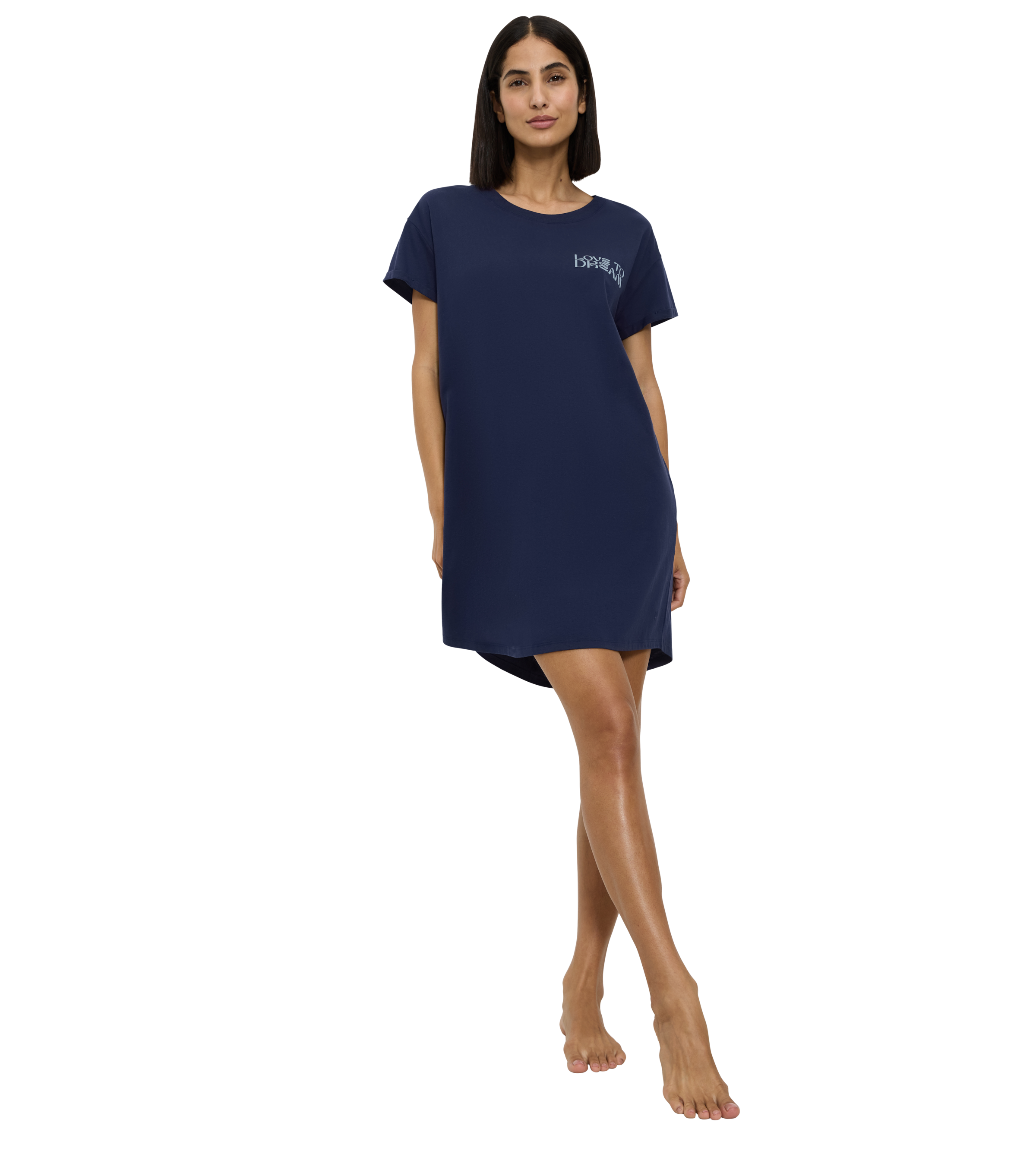 Triumph Nachthemd »Nightdresses NDK X«, weich, atmungsaktiv, gerippter Rundhalsausschnitt, Kurzarm