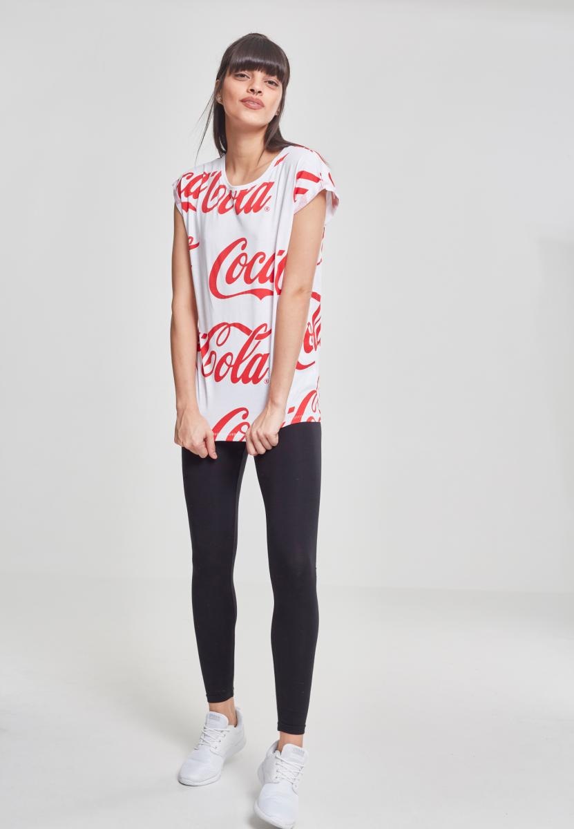 Merchcode Kurzarmshirt »Merchcode Damen Ladies Coca Cola AOP Tee«, (1 tlg.)