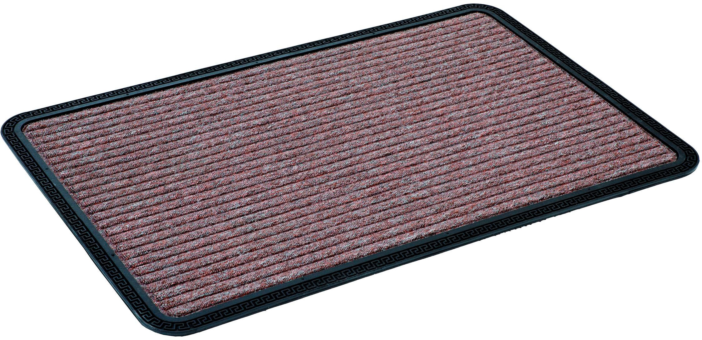 Fußmatte ASTRA "Border Star 1", braun, B:25cm H:8mm L:60cm, Gummi, Kunstfaser, Teppiche, Fußmatte, Türmatte, Schmutzfangmatte, In -und Outdoor geeignet 3