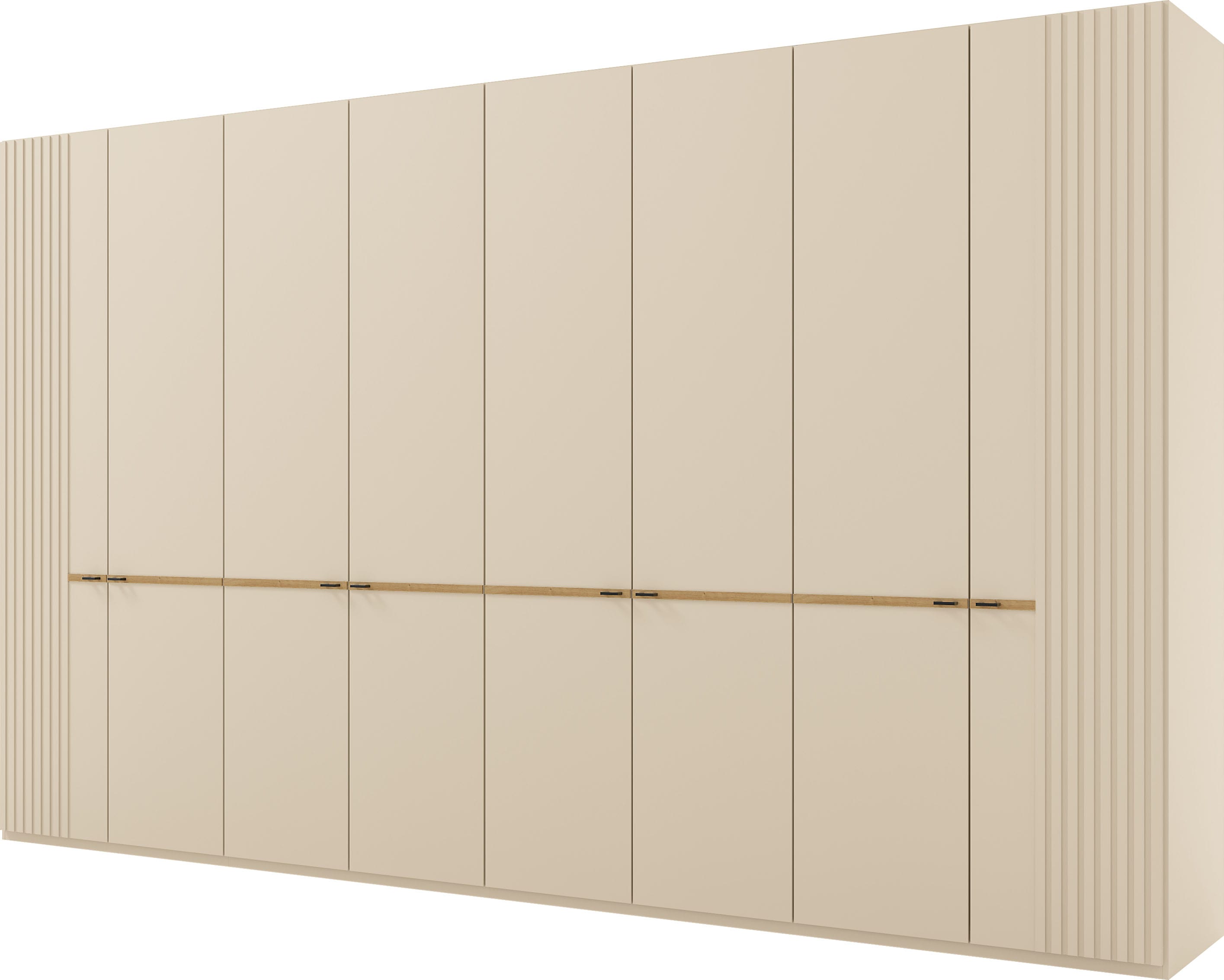 Musterring Kleiderschrank "Isabelle" Lamellen in Korpusfarbe, Griffe in schwarz, versch. Größen und Farben