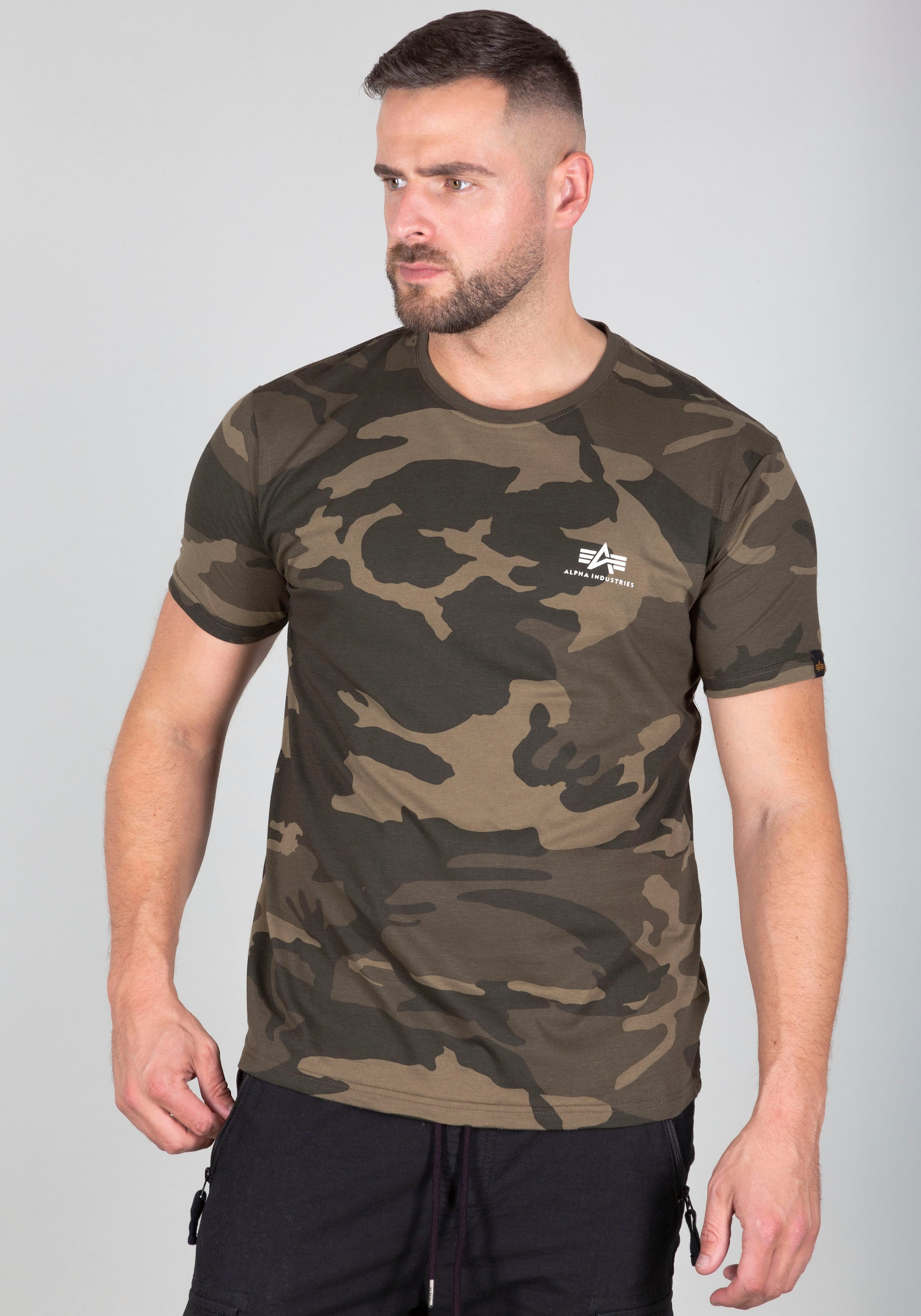 Alpha Industries Rundhalsshirt "BASIC T SMALL LOGO" Baumwolle, regular fit günstig online kaufen