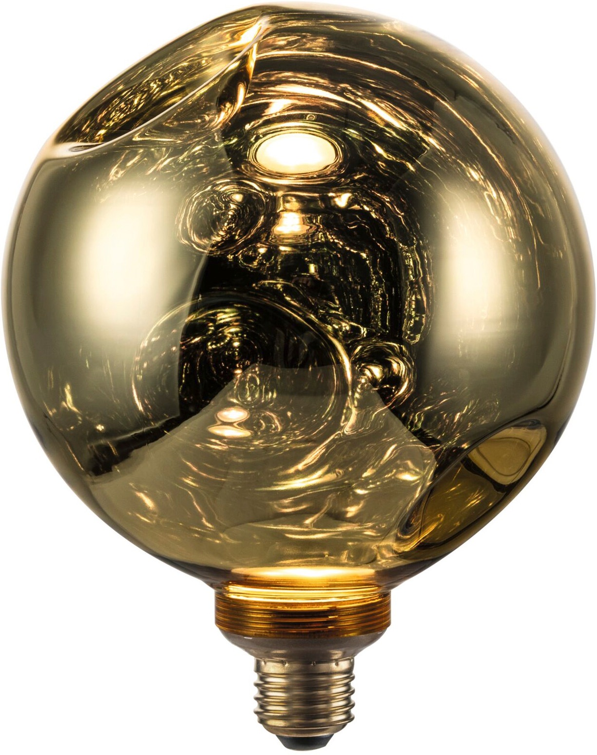 Paulmann LED-Filament »Vint G150 400lm 2700K gold 3step dim 4,7W 230V 3Dellen« E27 1 Stk. Warmweiß Dimmbar