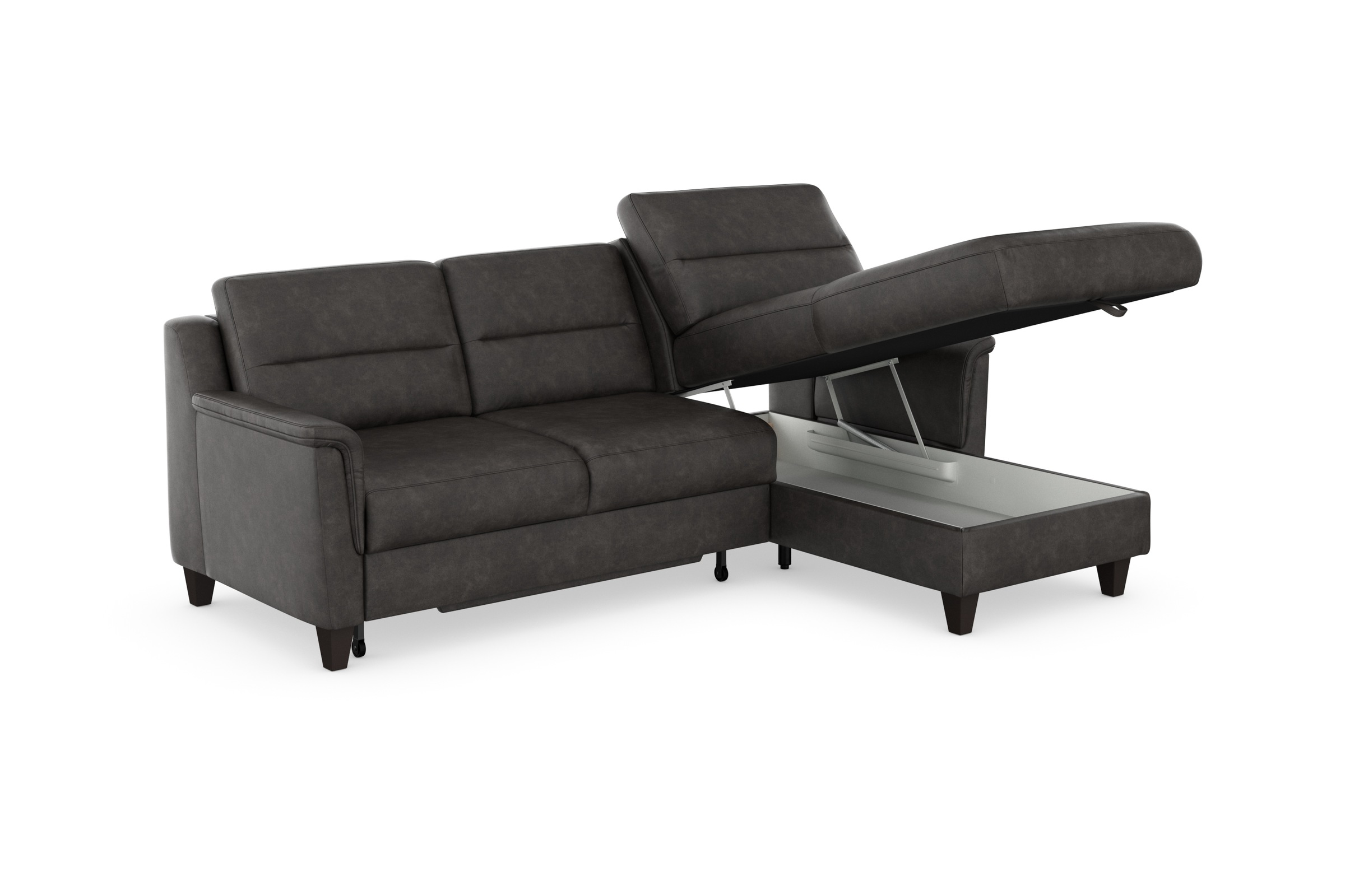 sit&more Ecksofa »Farö L-Form«, inklusive Federkern, wahlweise mit Bettfunktion und Bettkasten