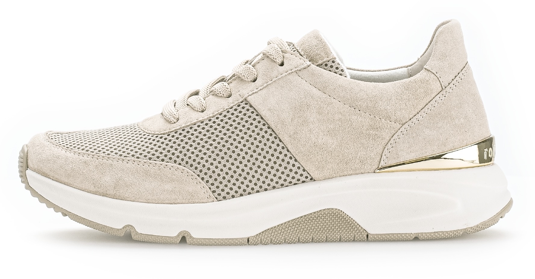 Gabor Rollingsoft Keilsneaker, Freizeitschuh, Halbschuh, Schnürschuh, Logoschriftzug an der Ferse
