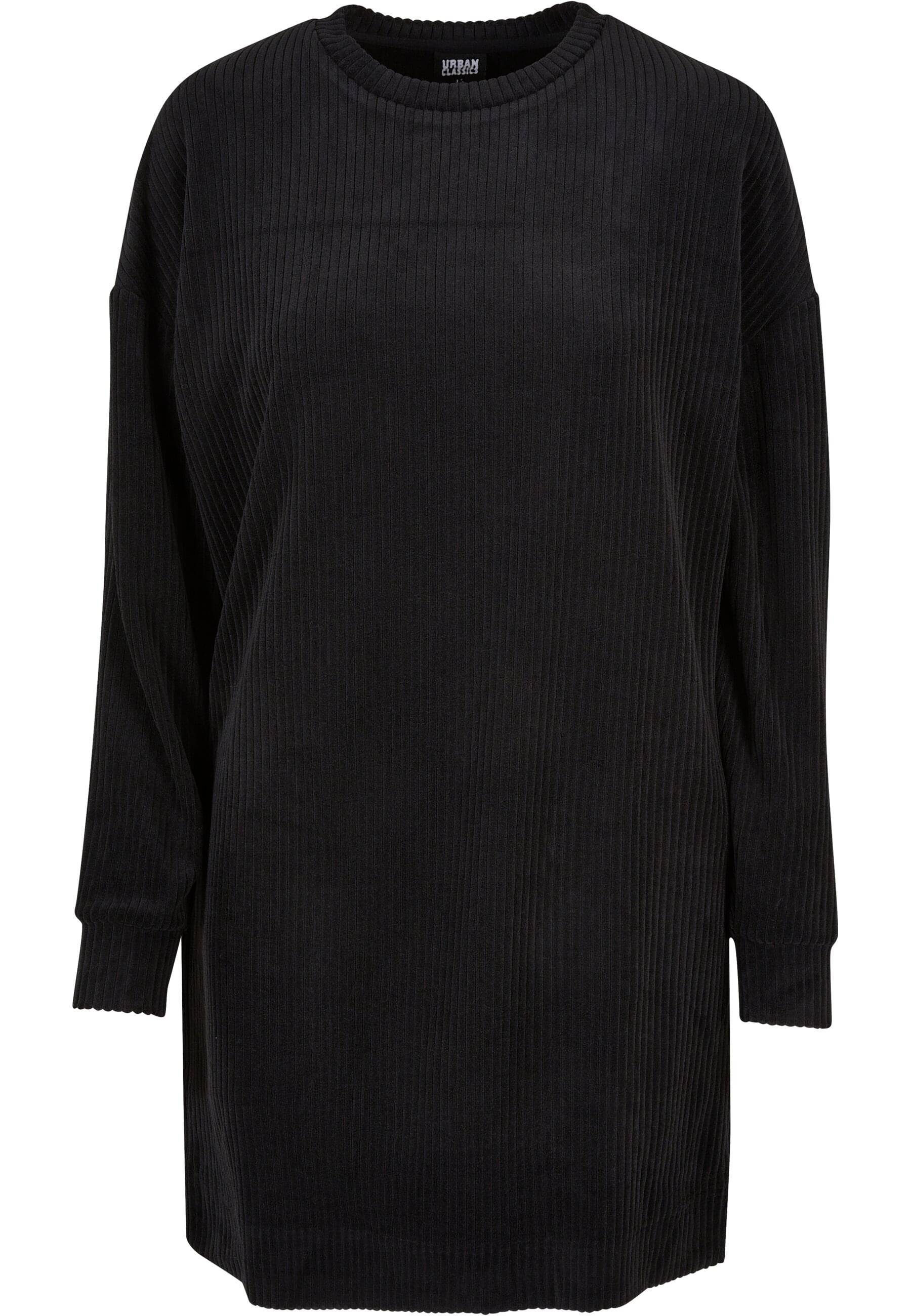 URBAN CLASSICS Shirtkleid »Urban Classics Damen Ladies Velvet Rib Crew Dress«, (1 tlg.)