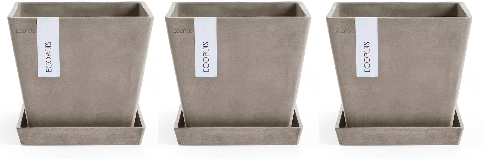 ECOPOTS Blumentopf "Rotterdam", (Set, 3 St.), mit passenden Untersetzern günstig online kaufen