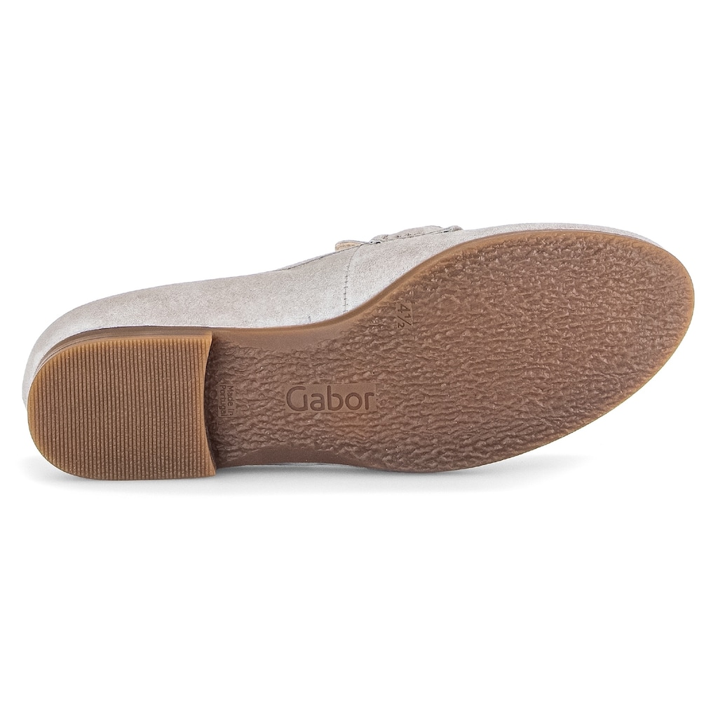 Gabor Slipper »FLORENZ«, Loafer, Halbschuh, Büroschuh in bequemer Weite G = weit