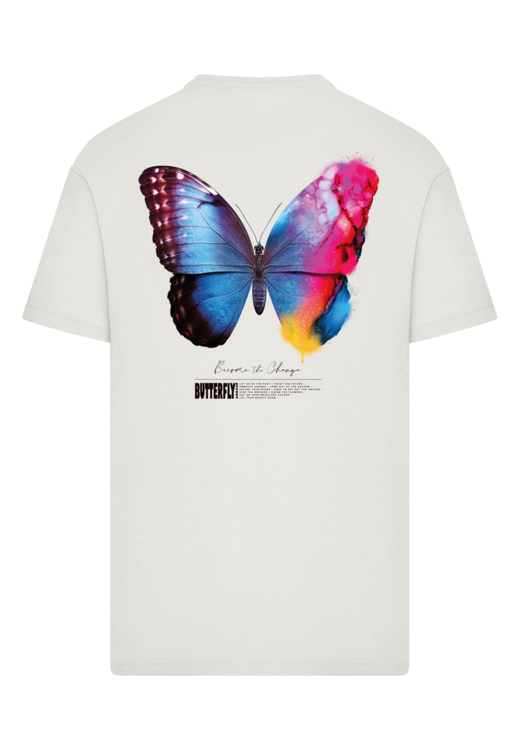 MisterTee T-Shirt »MisterTee Herren Become the Change Butterfly 2.0 Tee«, (1 tlg.)