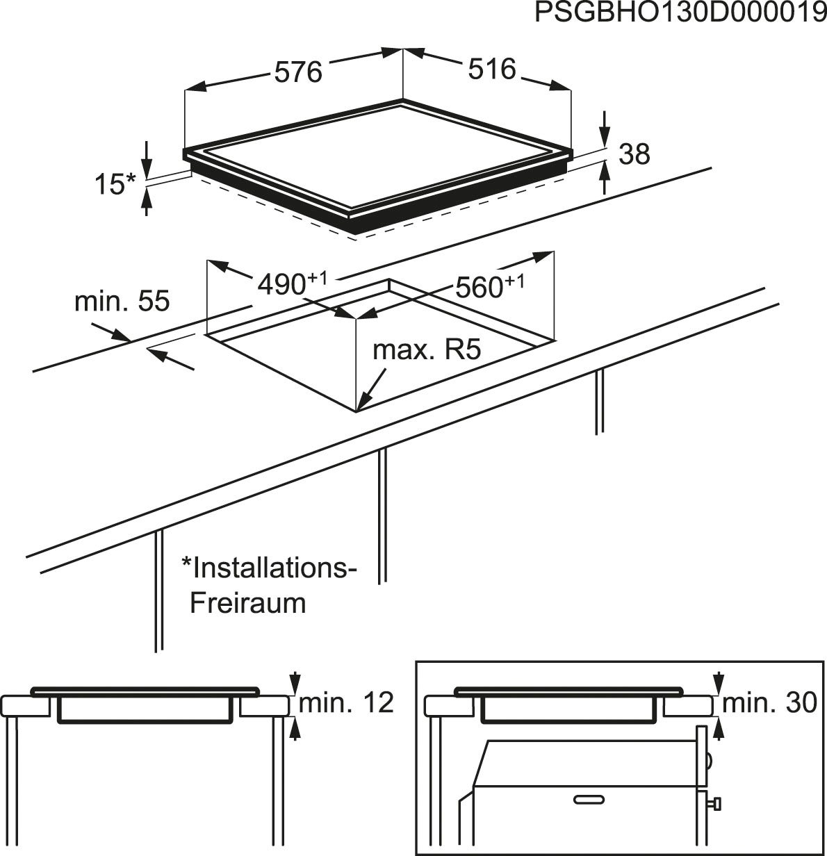 AEG Backofen-Set »HH24BSM«, Aqua Clean, Wasserdampfreinigung des Backofens, Grill, Keramikkochfeld mit Touch