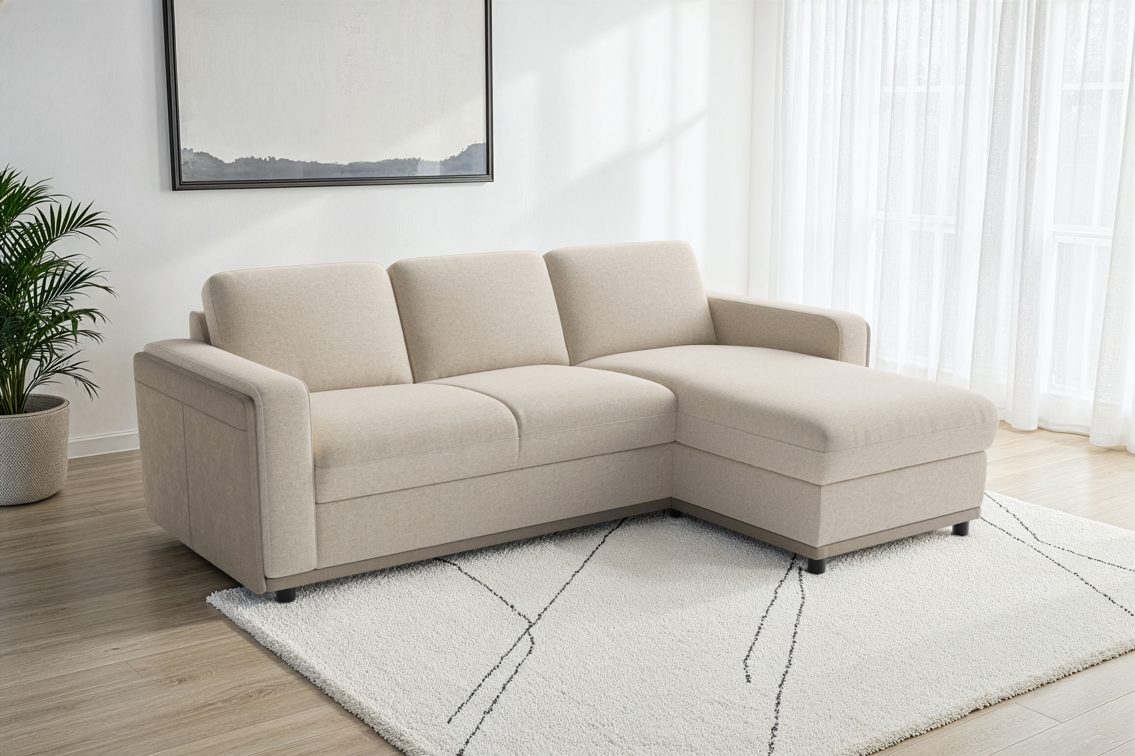 sit&more Ecksofa "Cordoba" wahlweise mit Schlaffunktion und Bettkasten oder Stauraum