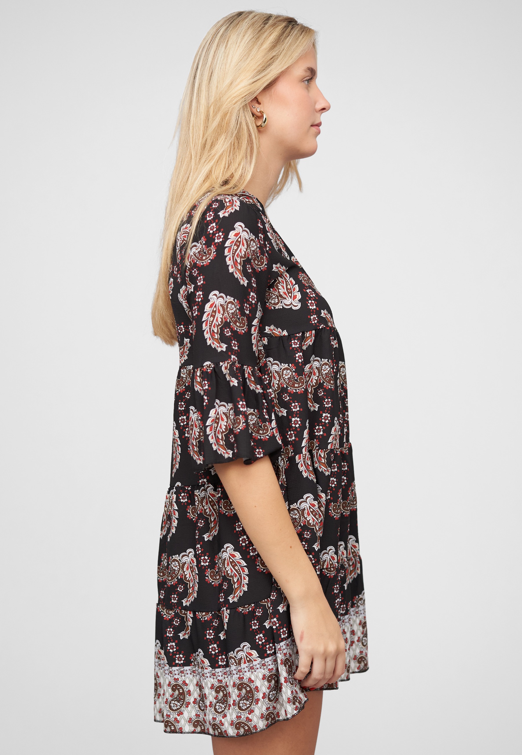 CLOUD 5IVE Shirtkleid »CLOUD 5IVE Paisley Kleid mit V-Neck und All Over Print« 1 Stk. tlg.