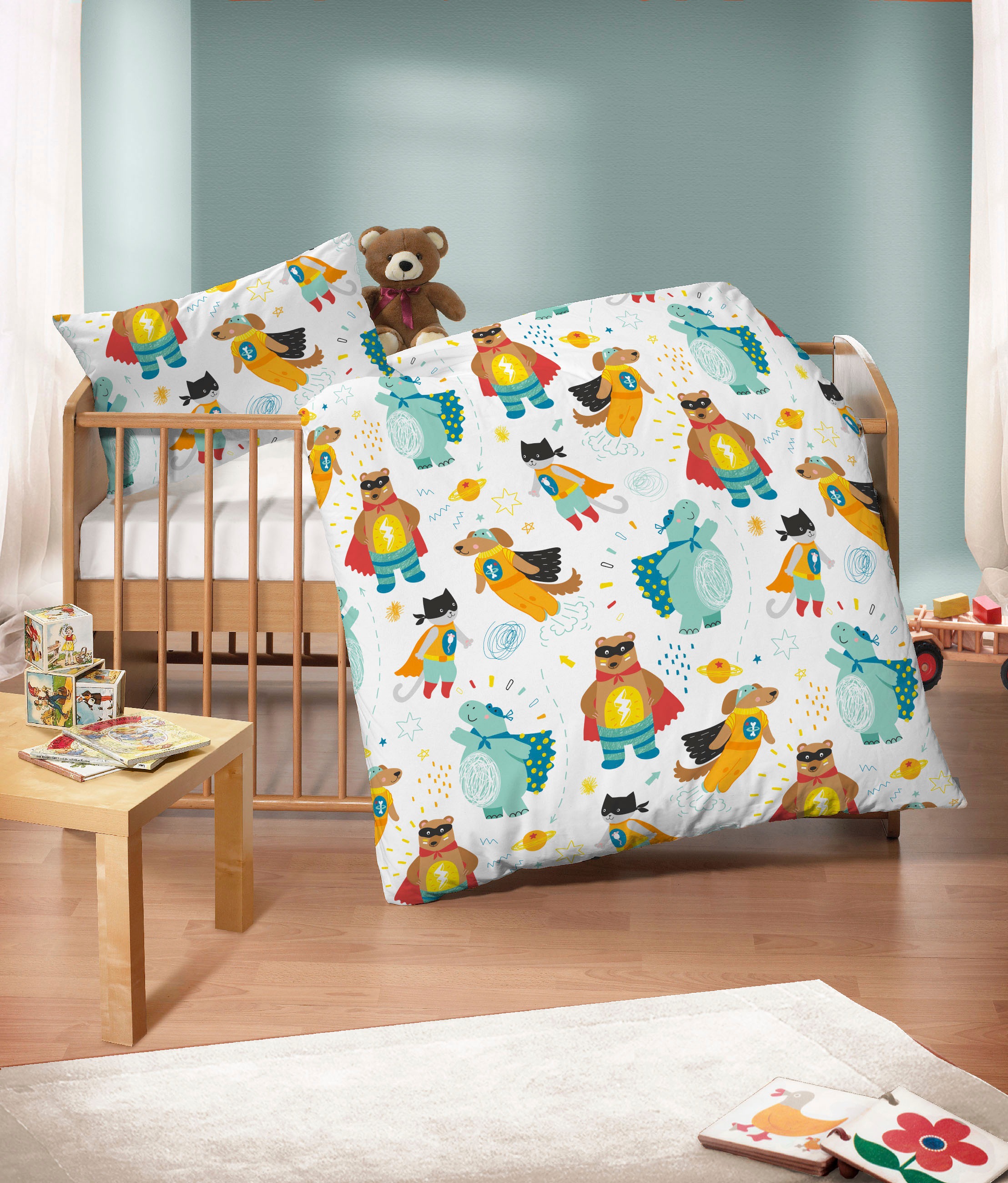 Biberna Kinderbettwäsche "Yuna" 2 Stk. tlg. hautfreundlich, kühlend, mit Re günstig online kaufen
